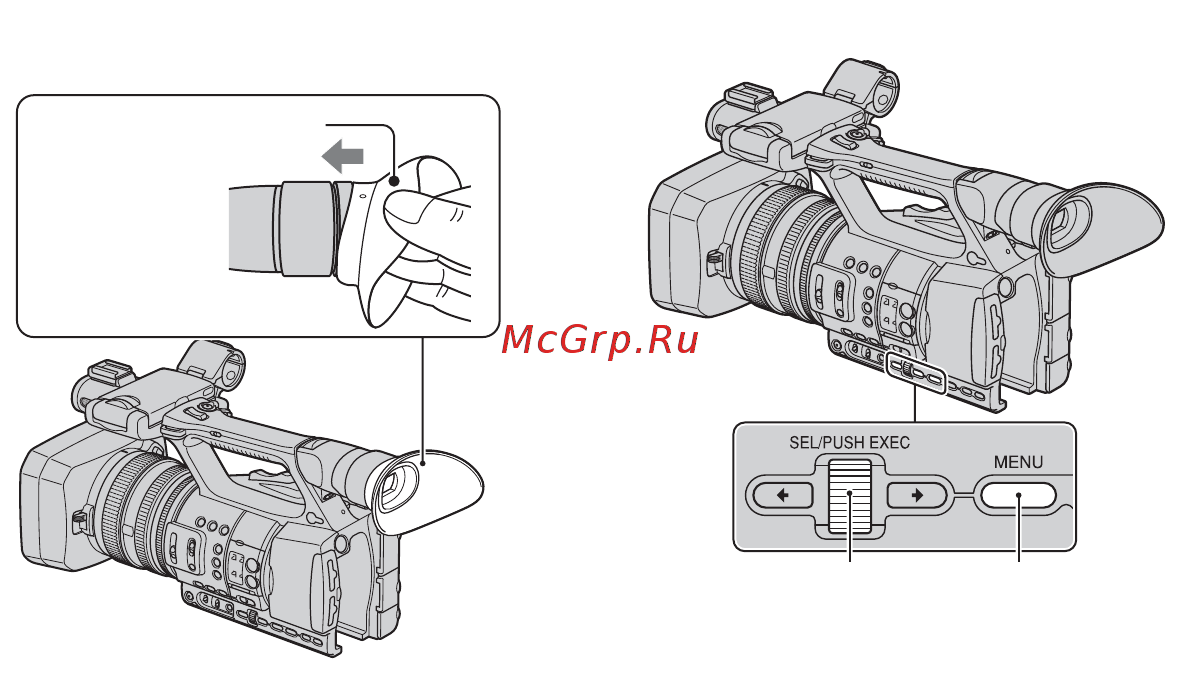 Sony HDR-AX2000E [20/131] Нечеткое изображение на экране видоискателя
