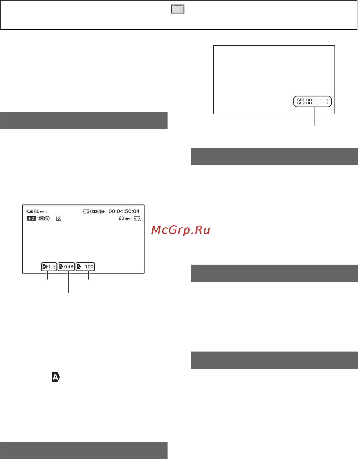 Sony HDR-AX2000E [84/131] Отобр данных кам