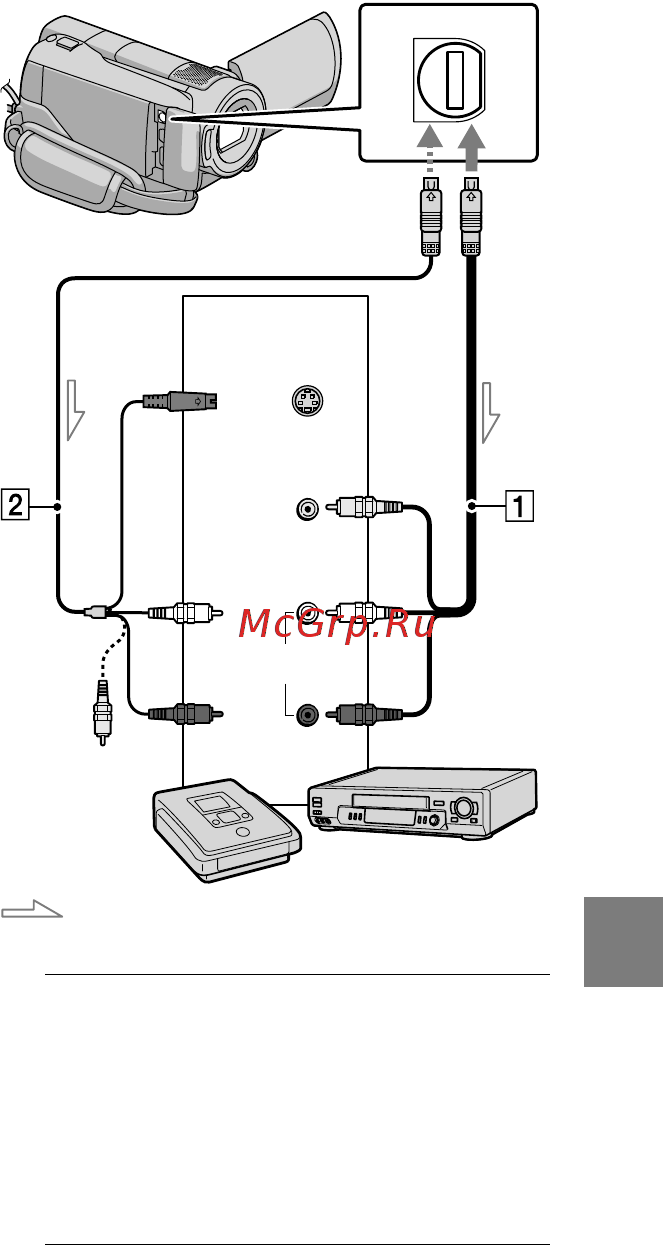 Sony HDR-XR500VE [105/131] Створення диску зі стандартною роздільною якістю зображення sd на записуючому пристрої тощо кабельне з єднання a v