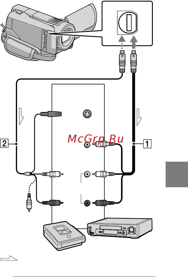 Sony HDR-XR520E [39/131] Создание диска со стандартным качеством изображения sd на рекордере и т п cоединительный кабель a v