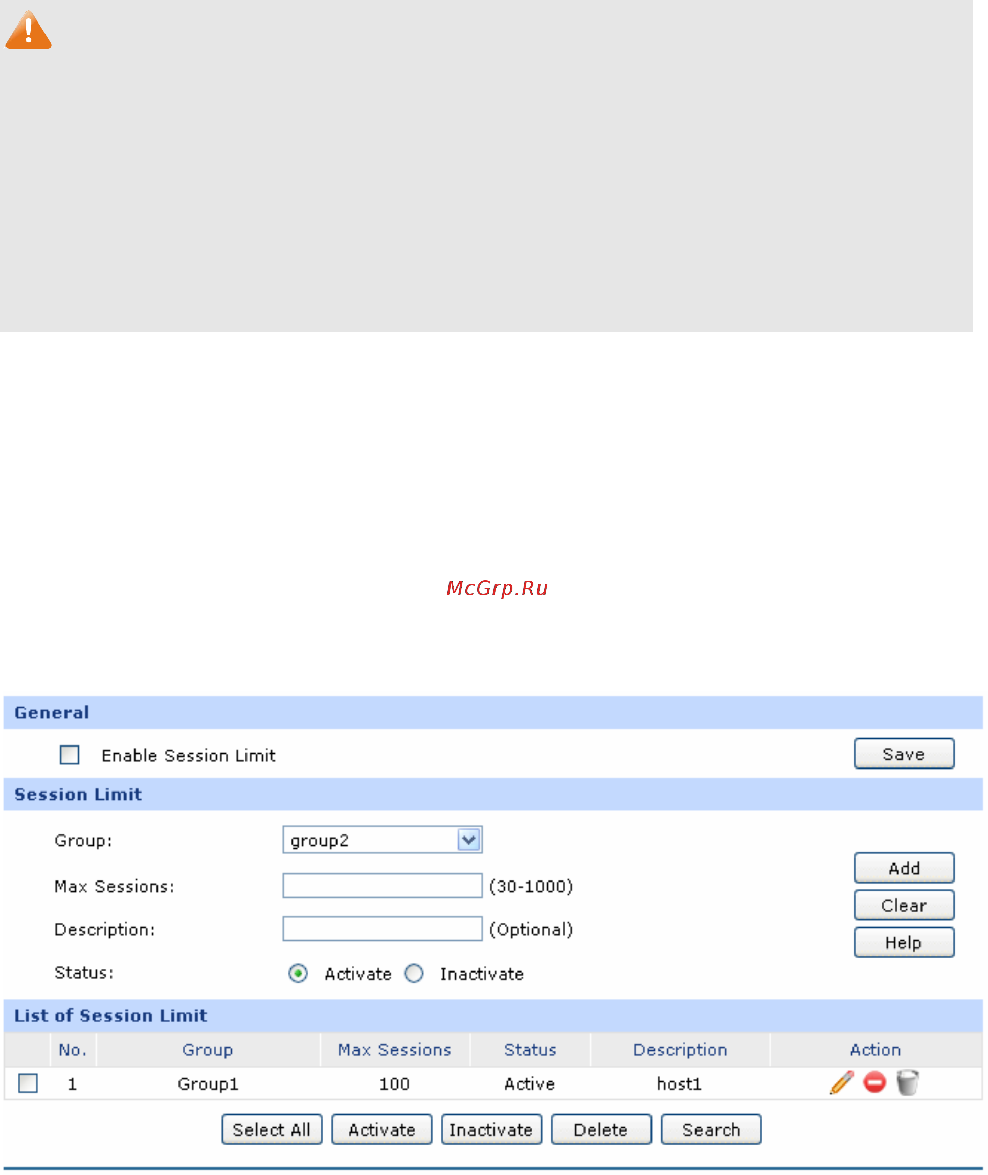 Tp-Link TL-ER6120 [62/167] Session limit