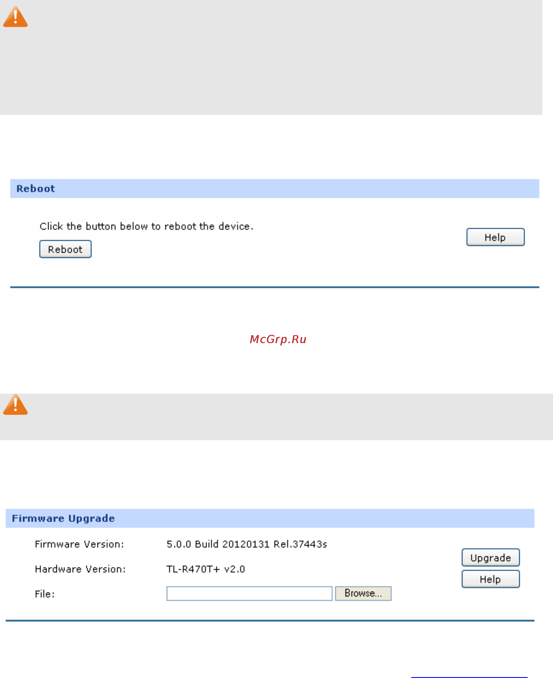 Tp-Link TL-R470T+ [104/118] Reboot