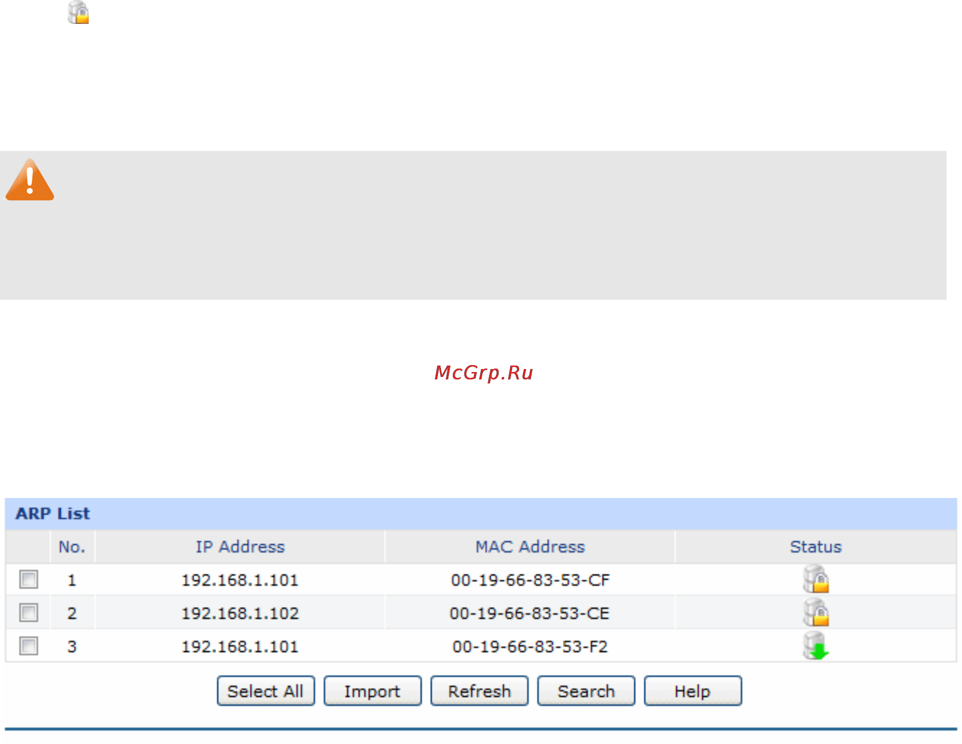 Tp-Link TL-ER5120 [78/146] Arp list