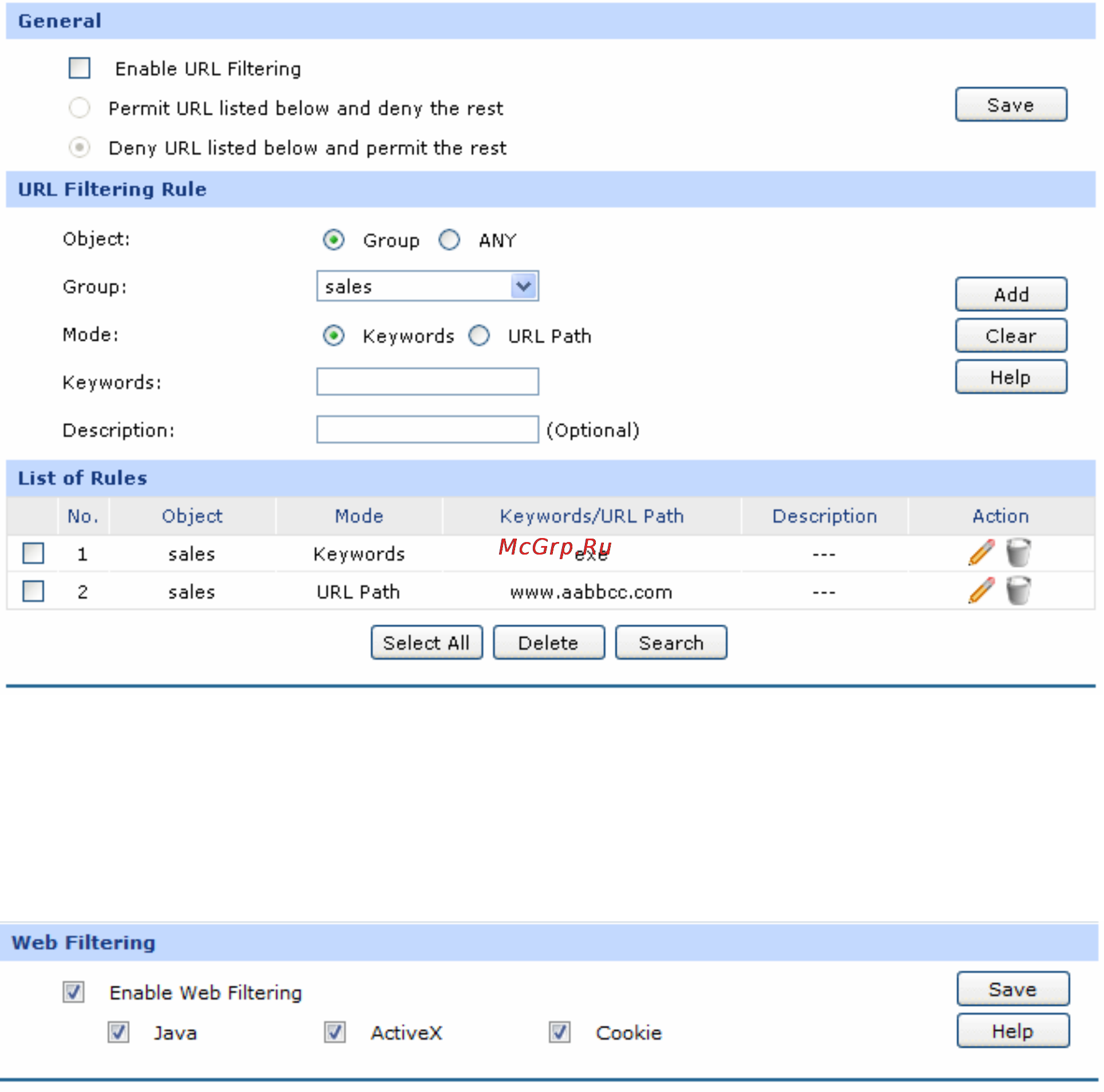 Tp-Link TL-ER5120 [83/146] Web filtering