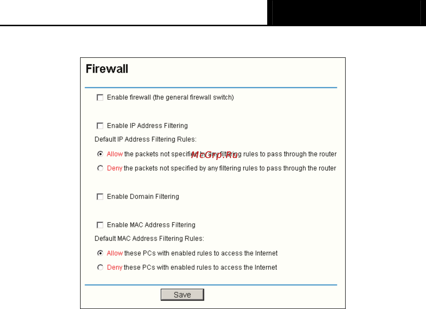 Tp-Link TL-R402M [37/61] Ip address filtering