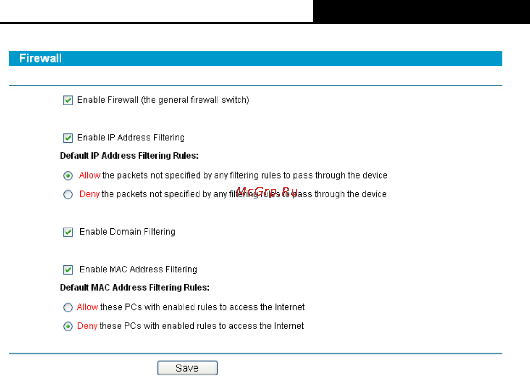 Tp-Link TL-R460 [43/75] Ip address filtering