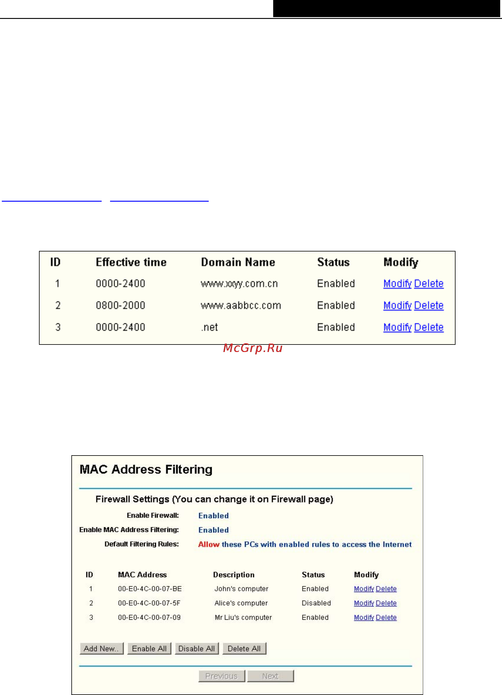 Tp-Link TL-R860 [37/63] Mac filtering