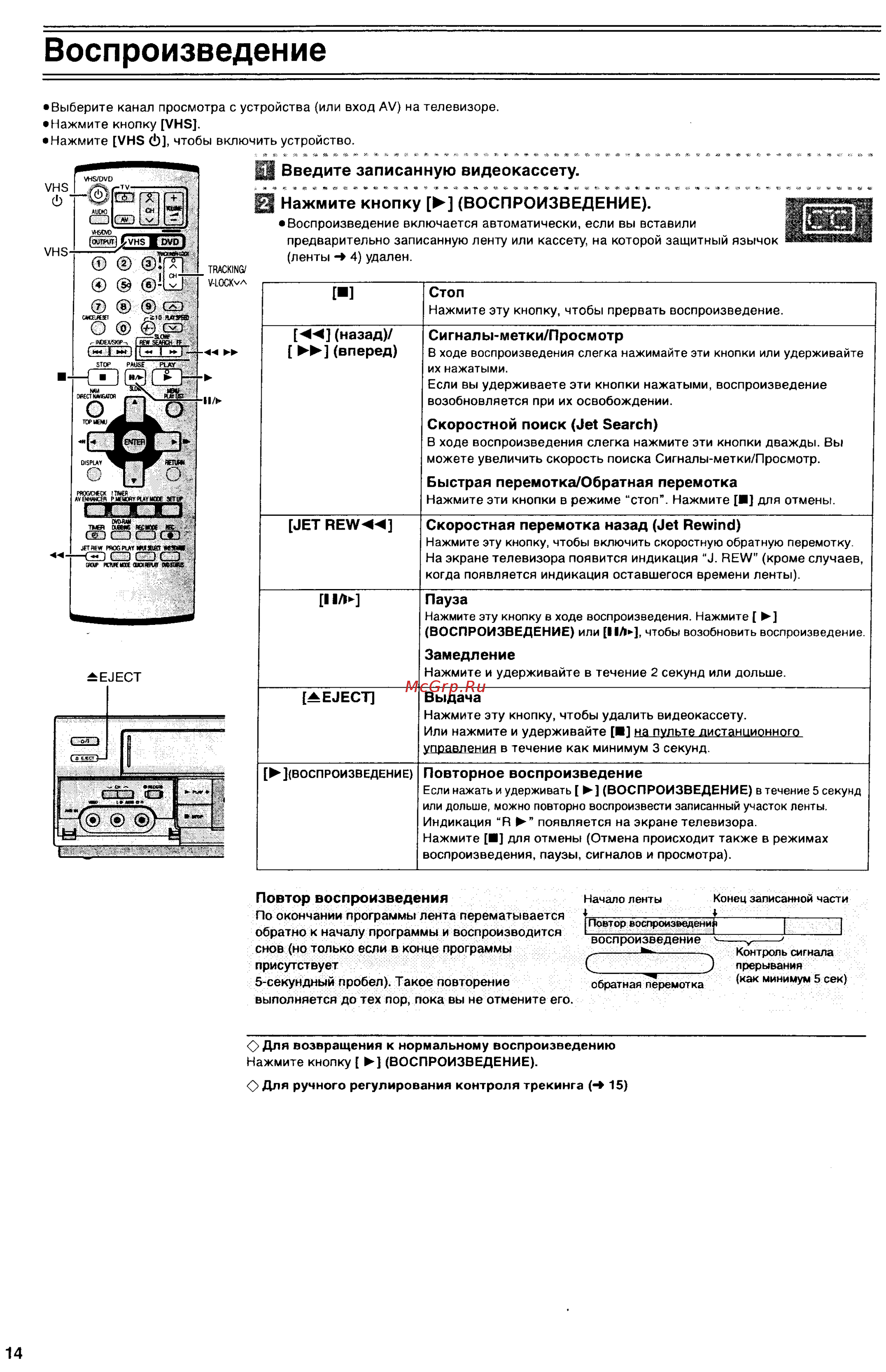 Panasonic NV-VP32 EE-S [15/48] Воспроизведение
