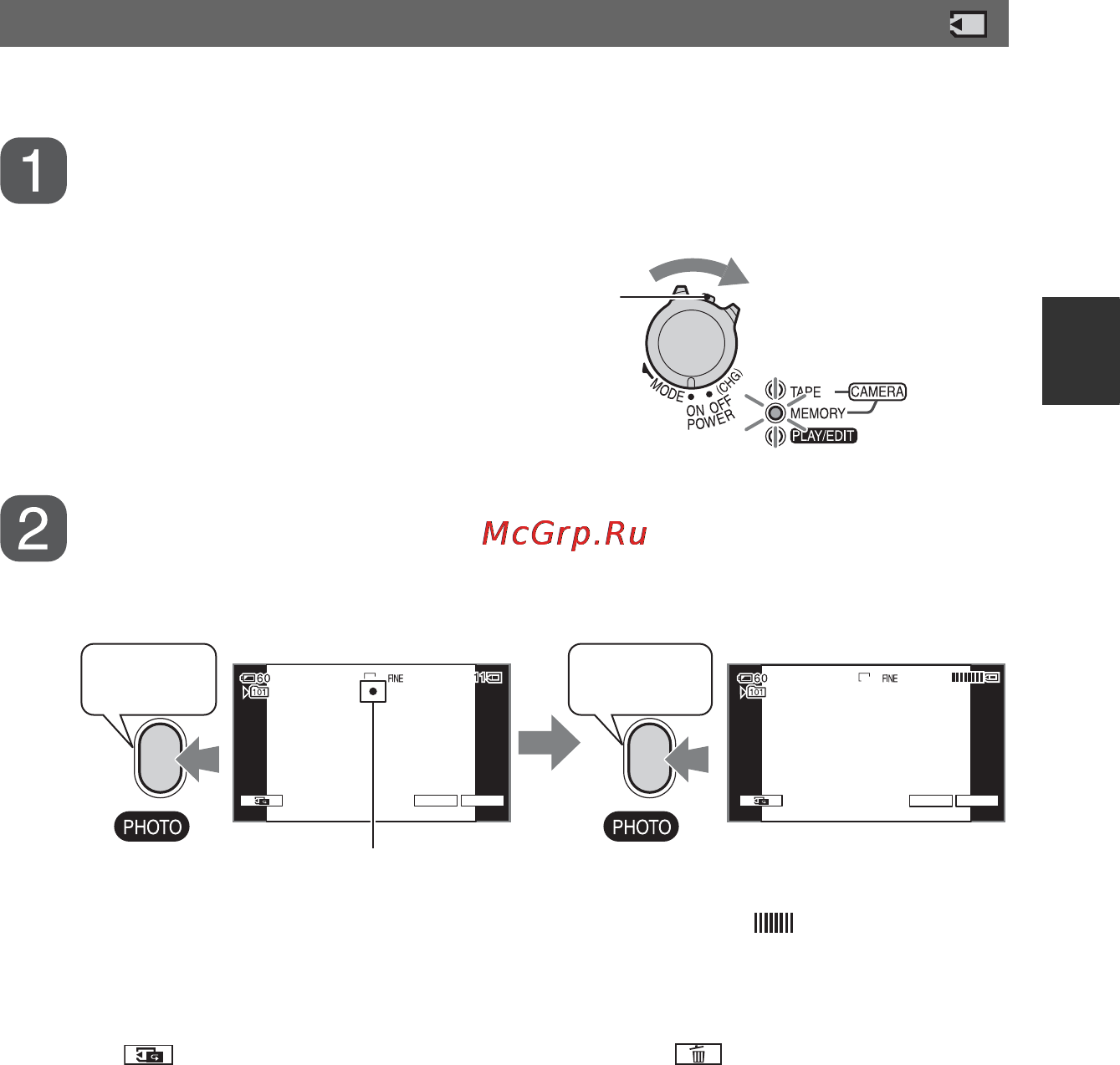 Sony HDR-HC9E [23/128] Запись фотографий