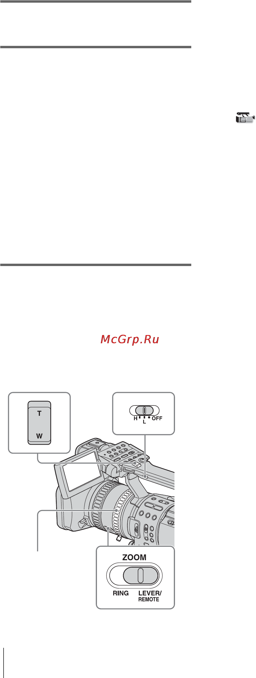 Sony HDR-FX1E [24/132] Использование кольца трансфокации