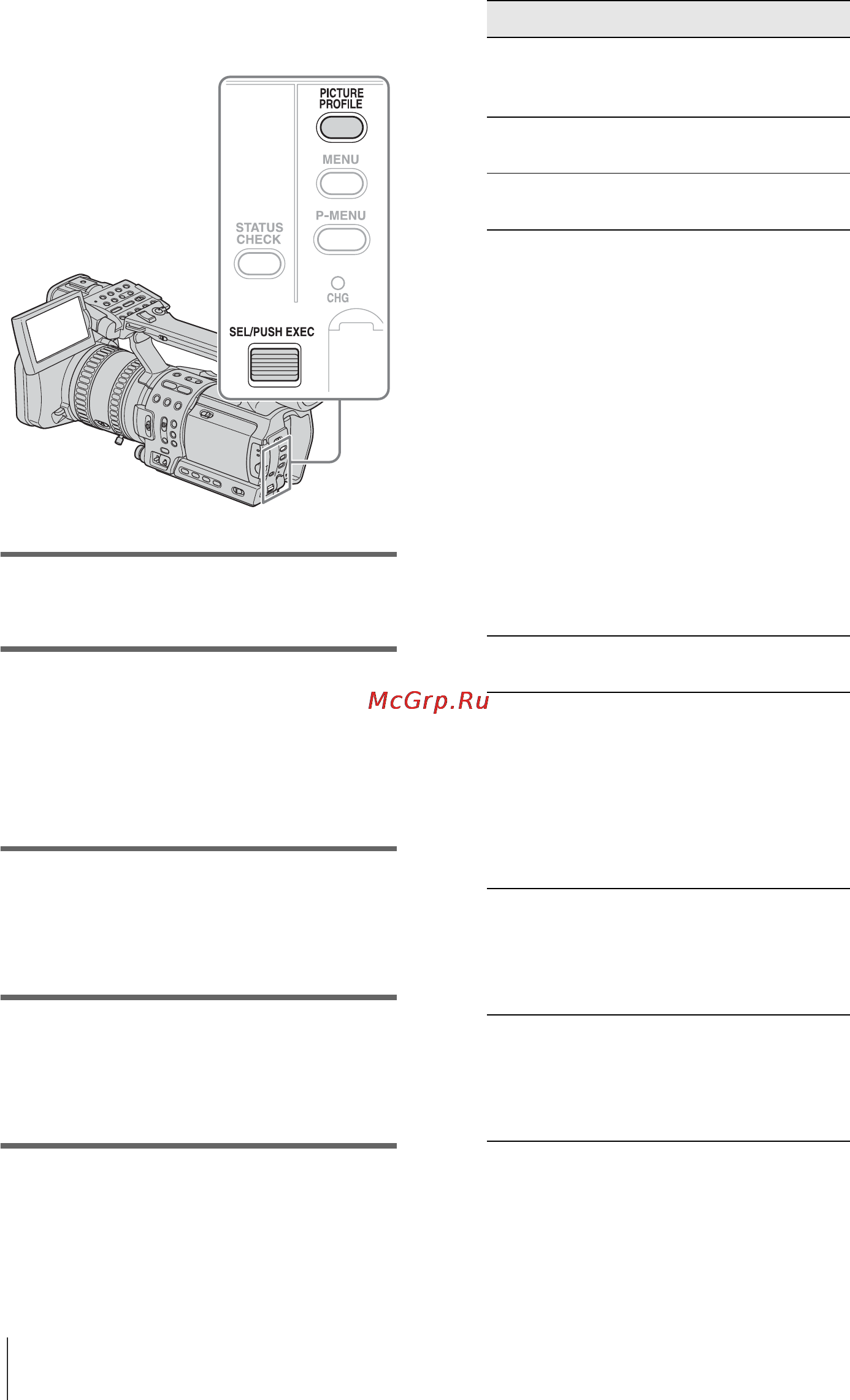 Sony HDR-FX1E [38/132] Доступны установки от pp1 до pp6