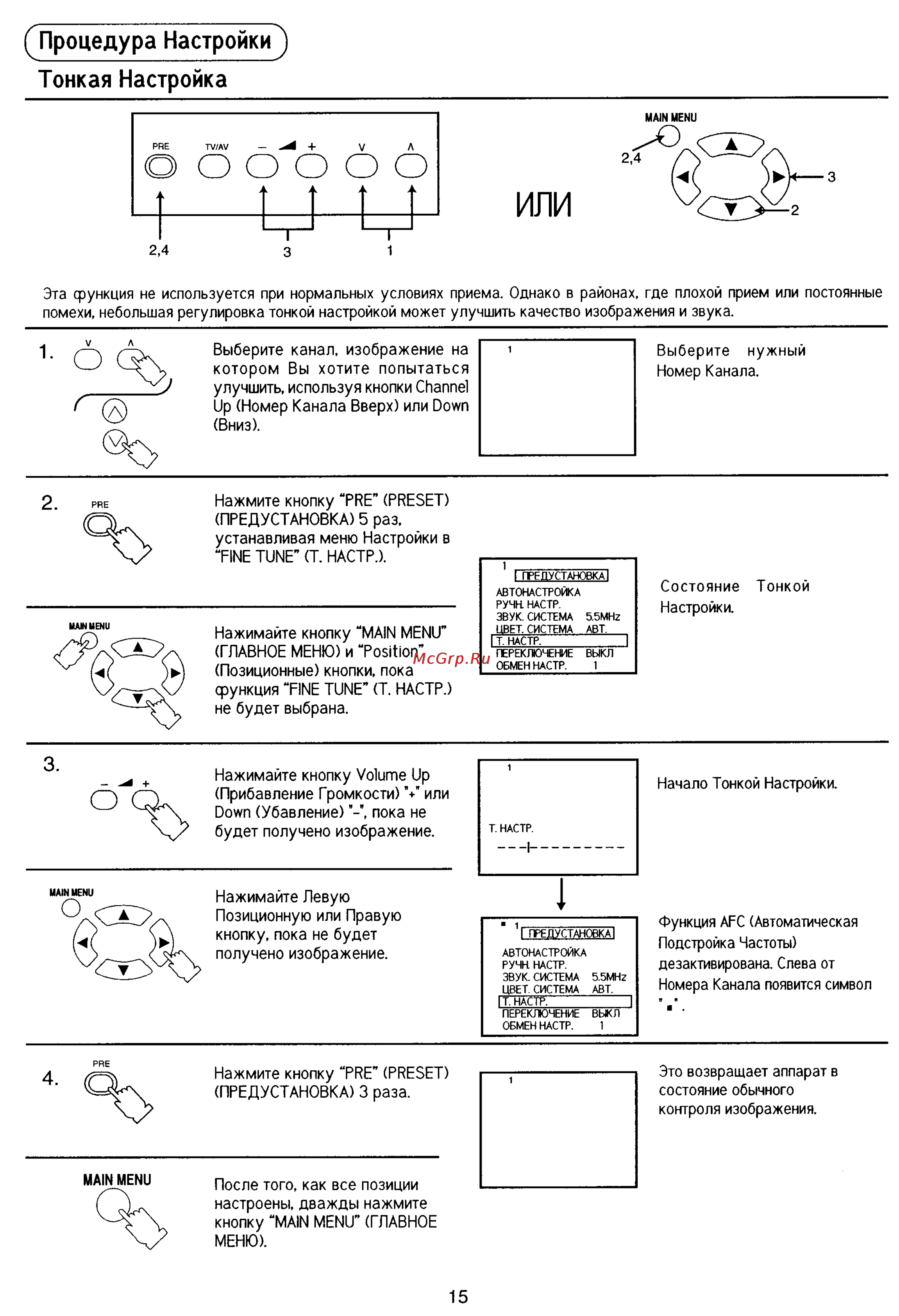 Panasonic TC-14D2Q [15/29] Тонкая настройка