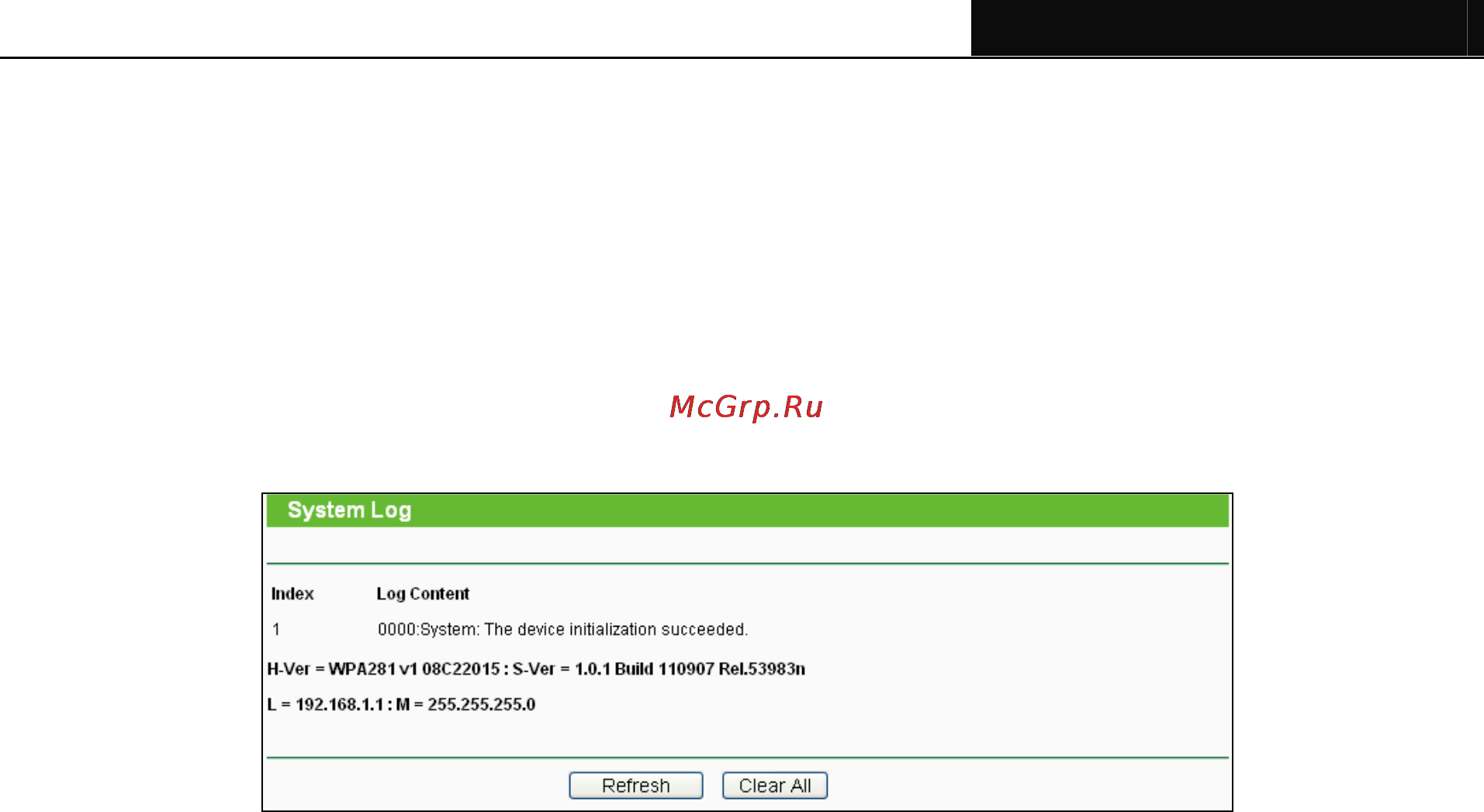 Tp-Link TL-WPA271 [42/51] System log