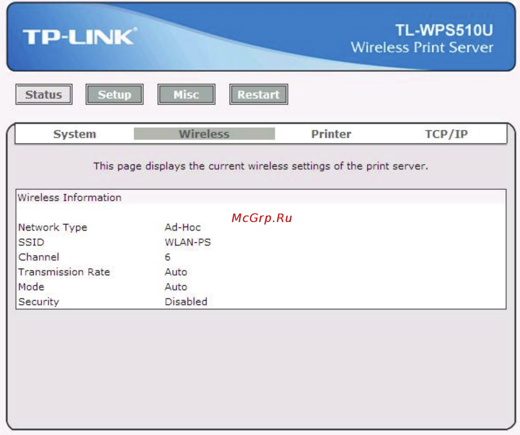 Tp-Link TL-WPS510U [31/51] Wireless status