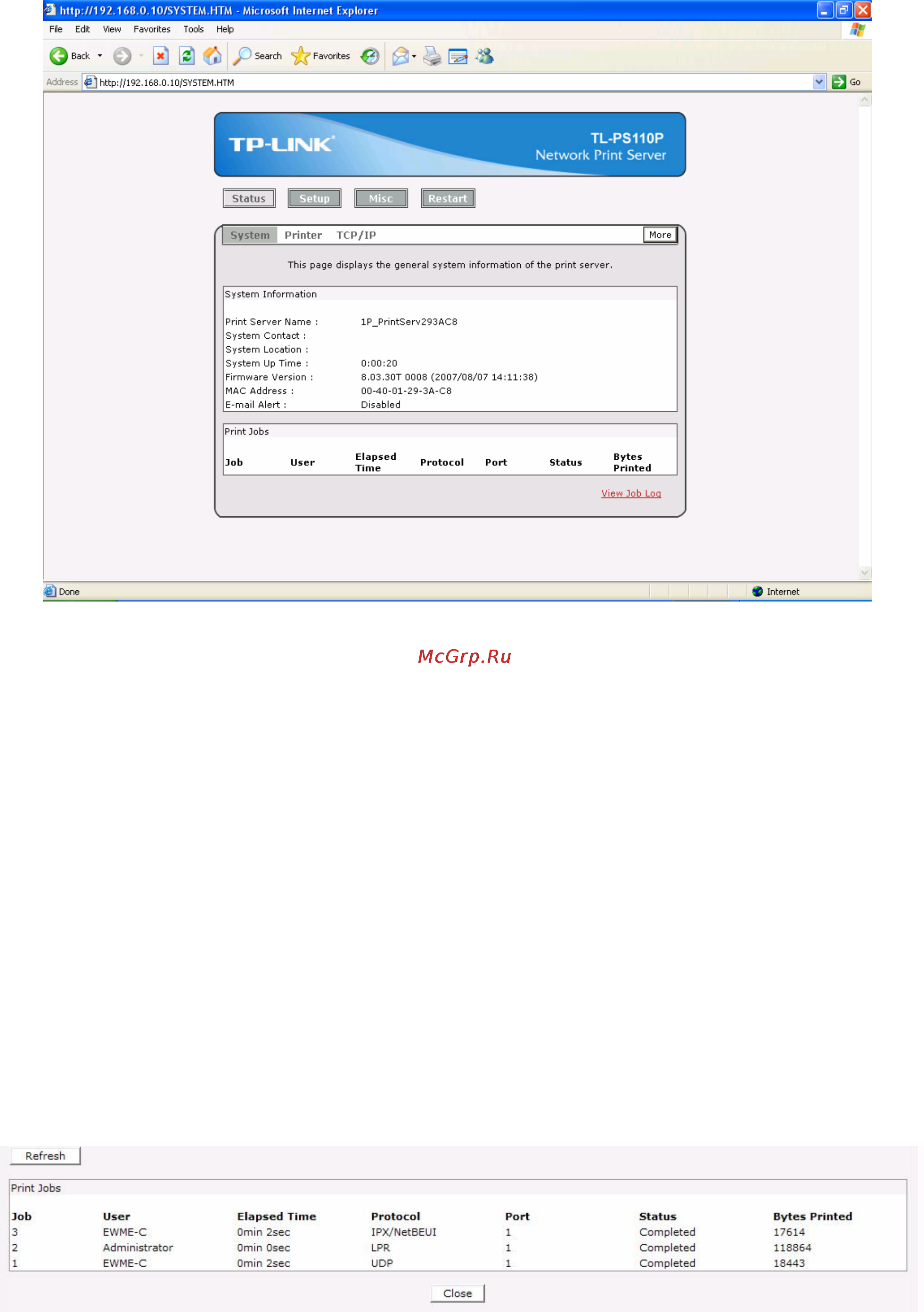 Tp-Link TL-PS110P Инструкция по эксплуатации онлайн [31/83] 39305