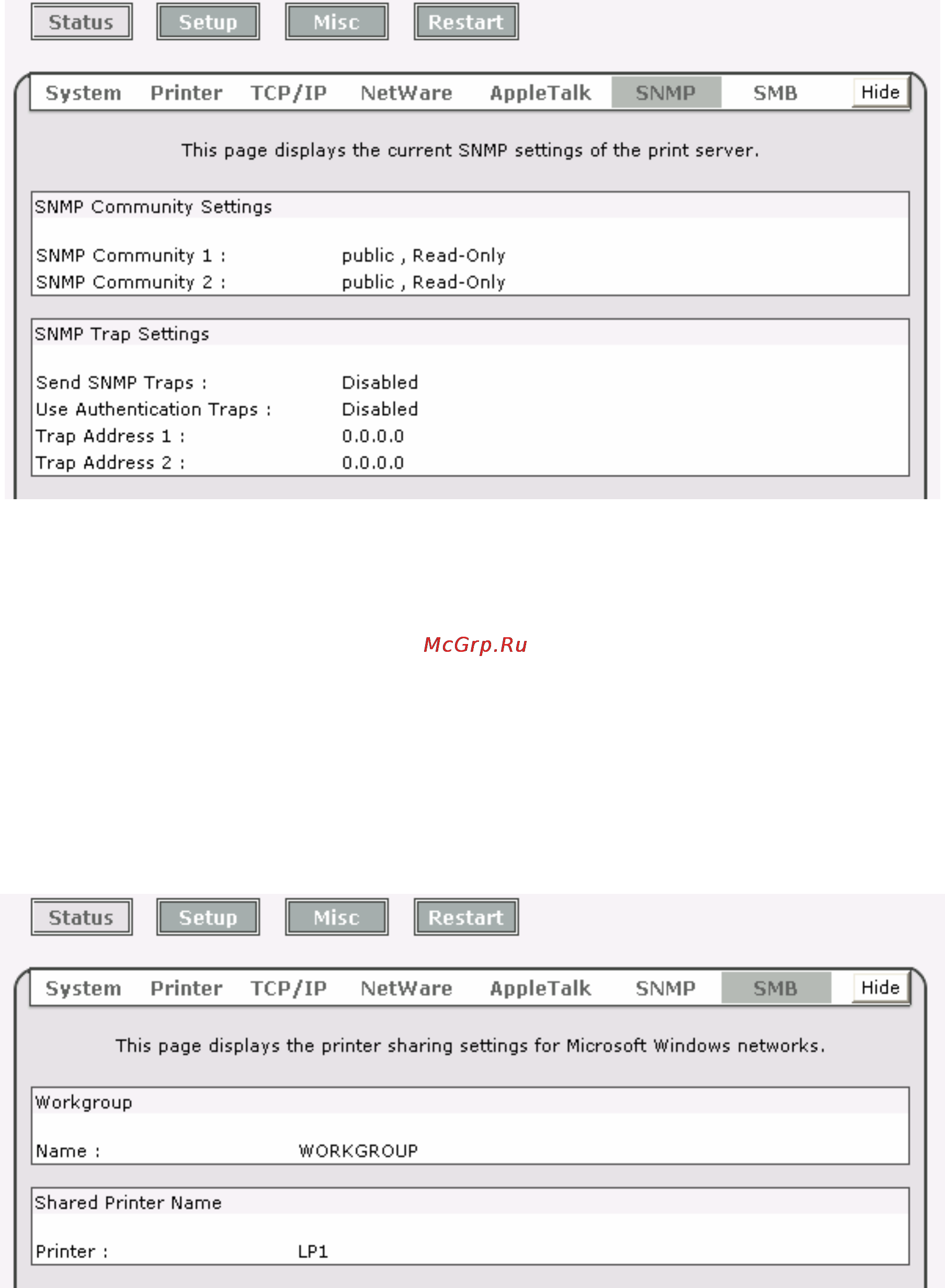 Tp-Link TL-PS110P [36/83] Smb status