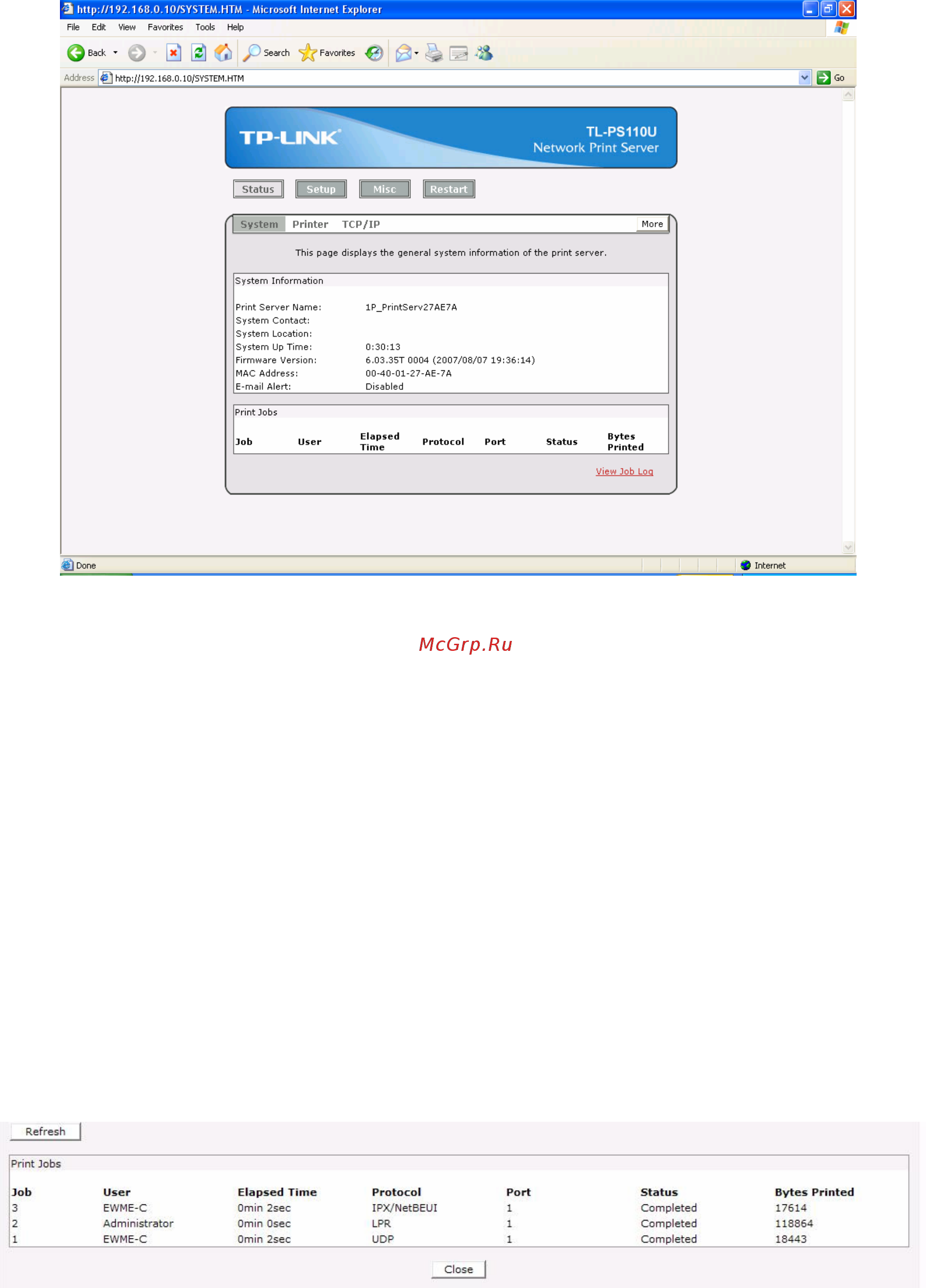 Tp-Link TL-PS110U Инструкция по эксплуатации онлайн [31/79] 39310