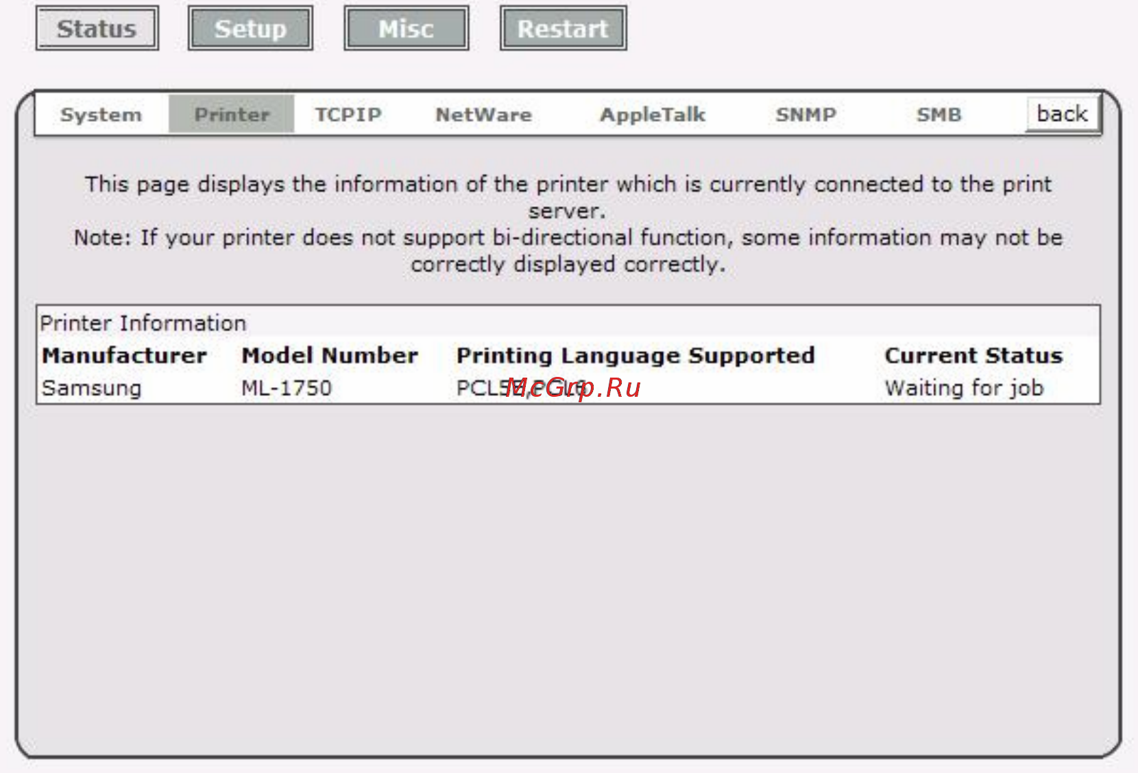 Tp-Link TL-PS110U [32/79] Printer status