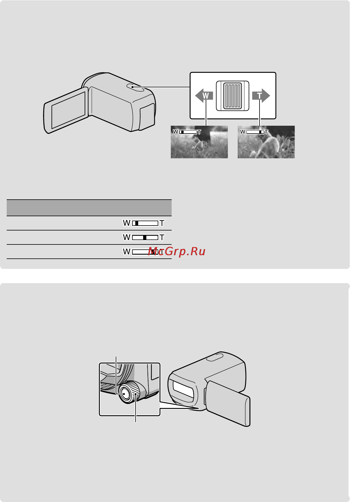 Sony HDR-TD10E [28/155] Оптимальное расстояние от объекта и уровень масштабирования
