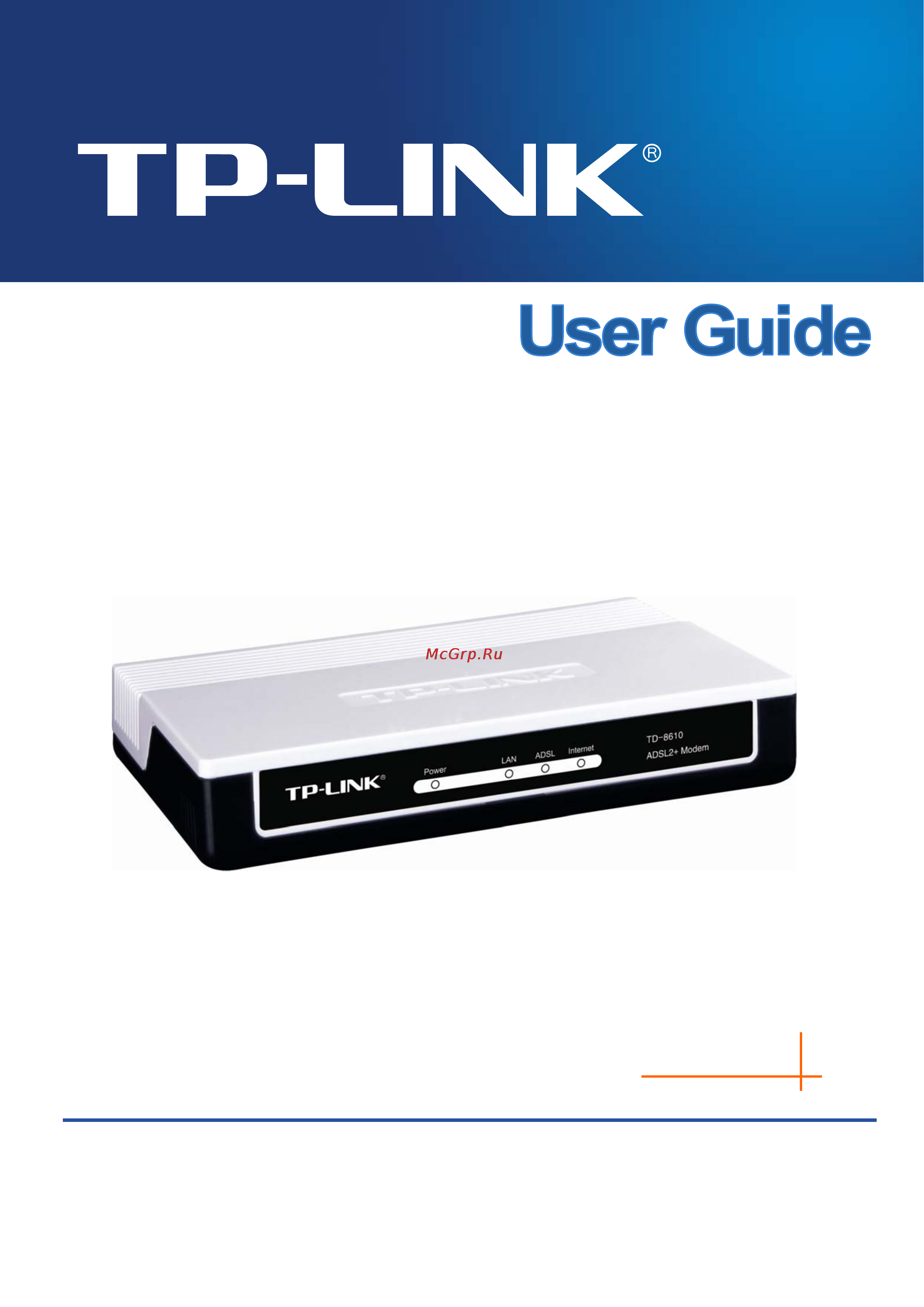 Tp-Link TD-8610 Инструкция по эксплуатации онлайн