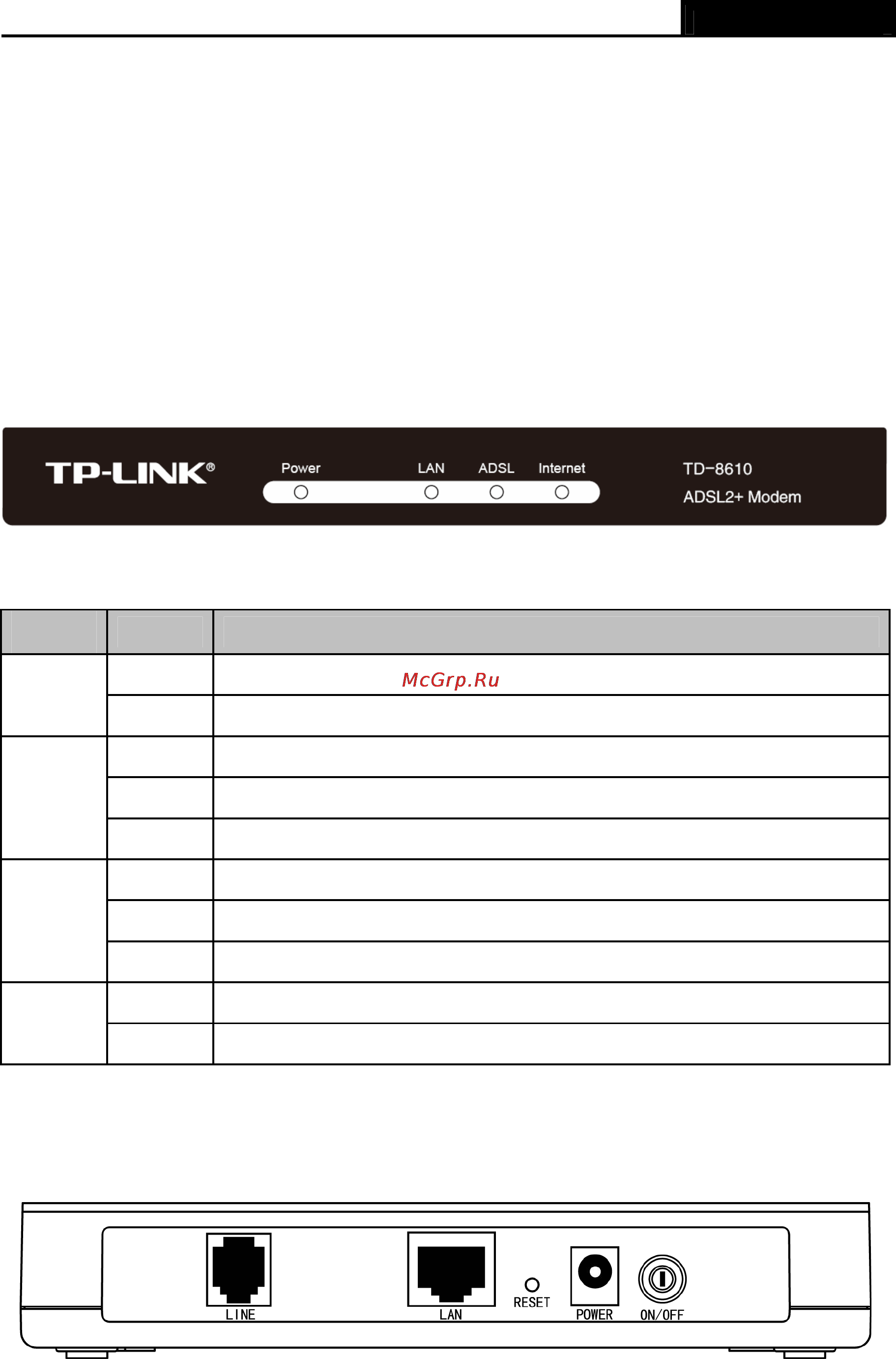 Tp-Link TD-8610 [8/18] Chapter 2 hardware installation guide