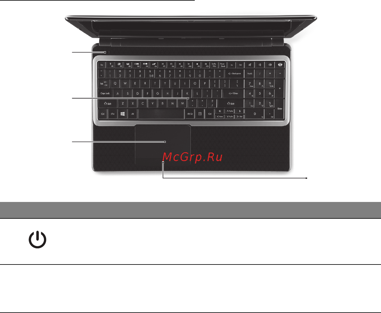 Packard Bell EasyNote TE69KB-45004G50Mnks [18/133] Значок элемент описание
