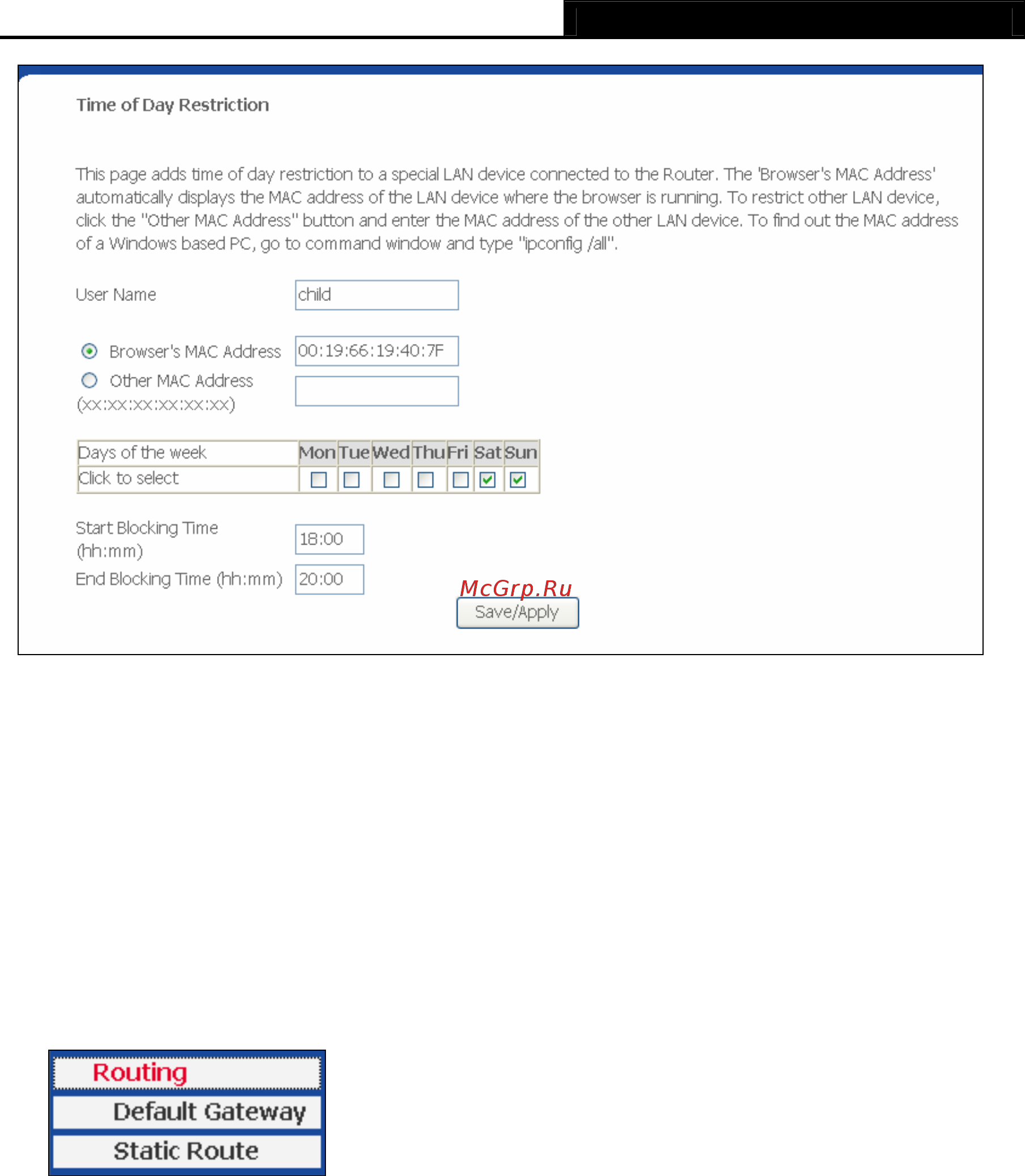 Tp-Link TD-8810 [59/80] Routing