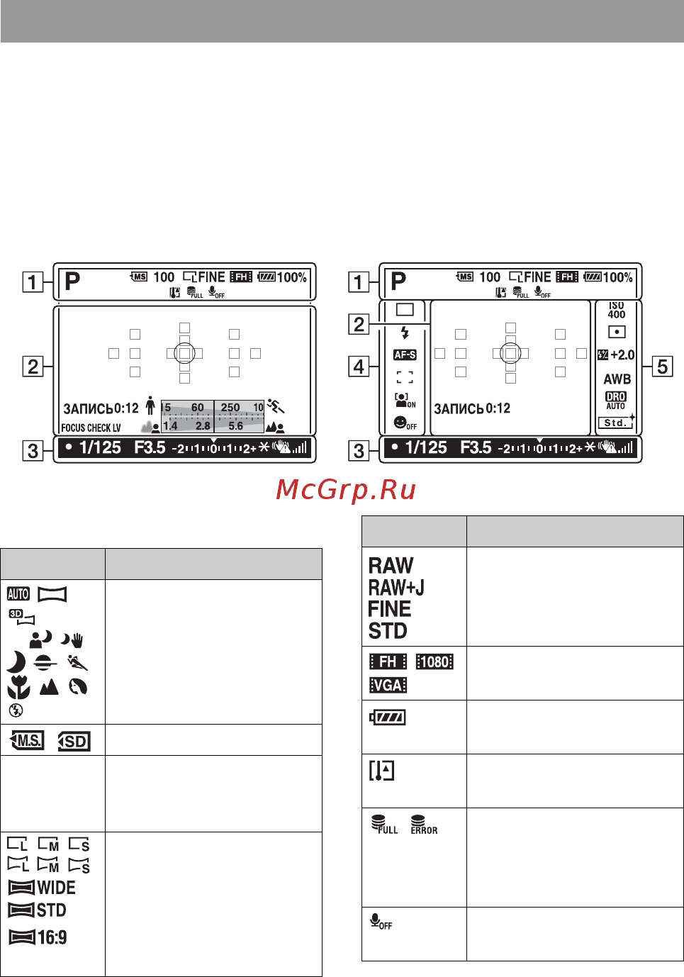 Sony DSLR-A580Y 18-55 + 55-200 [46/231] Экран информации о режиме съемки