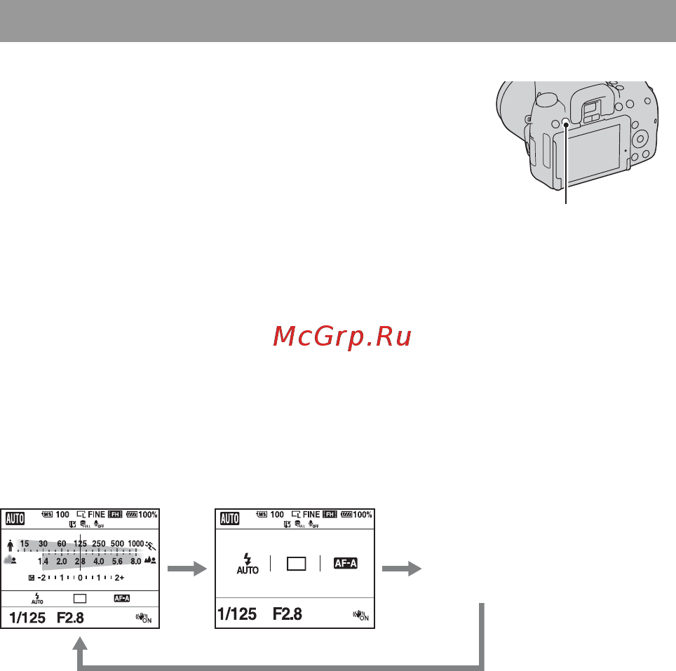 Sony DSLR-A580Y 18-55 + 55-200 [48/231] Состояние экрана в режиме видоискателя ovf