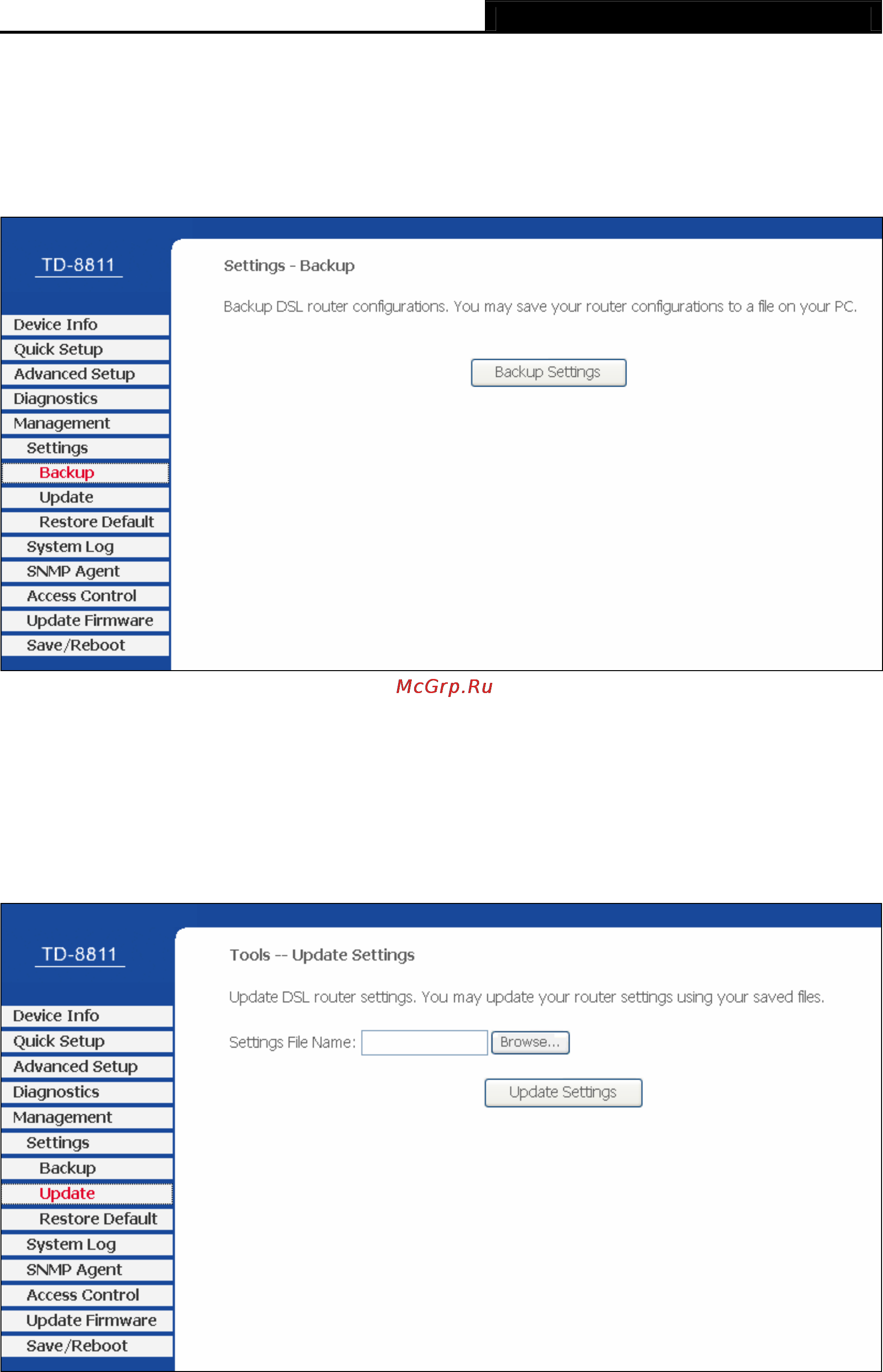 Tp-Link TD-8811 [65/78] Backup