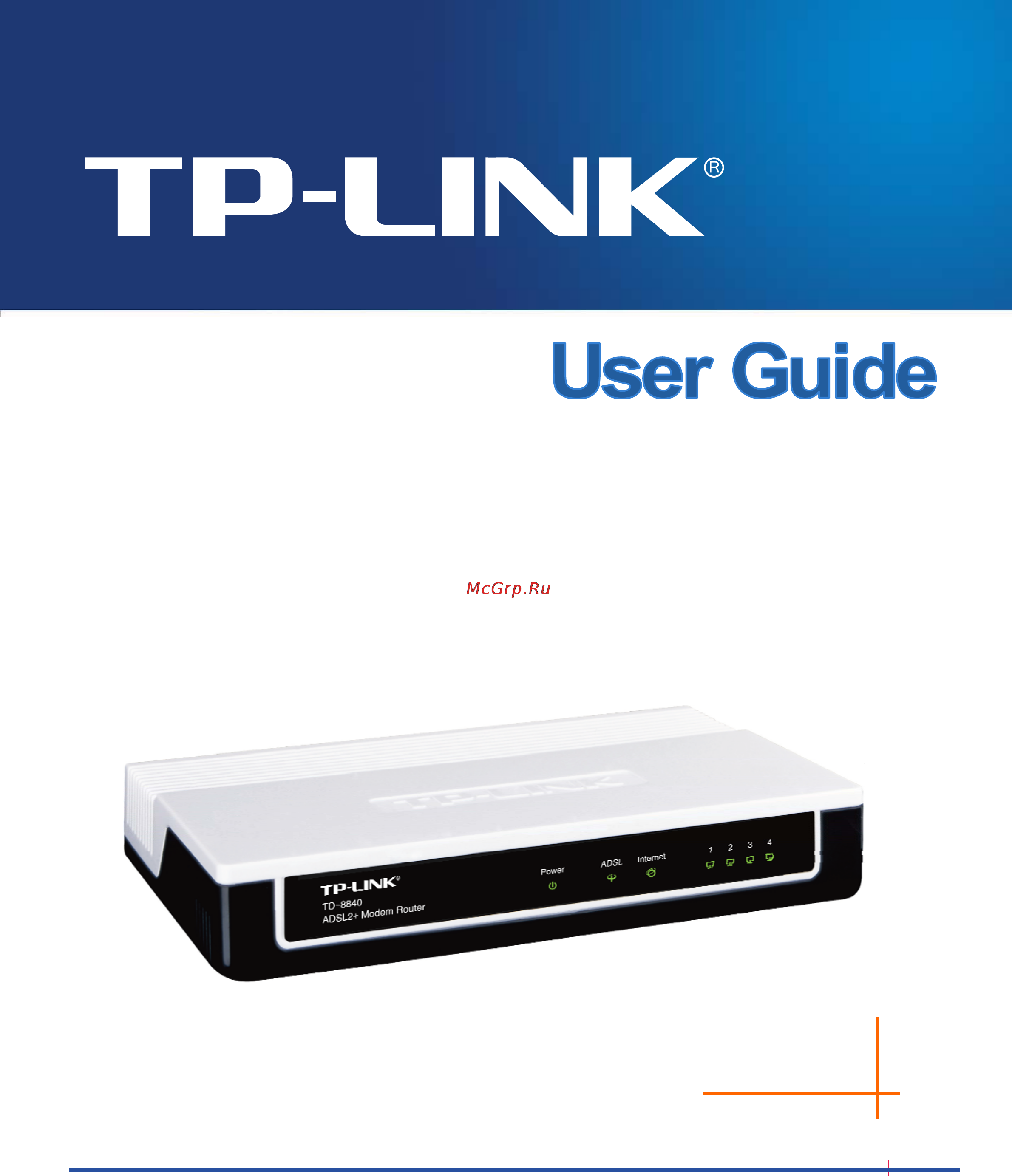 Tp-Link TD-8840 Инструкция по эксплуатации онлайн