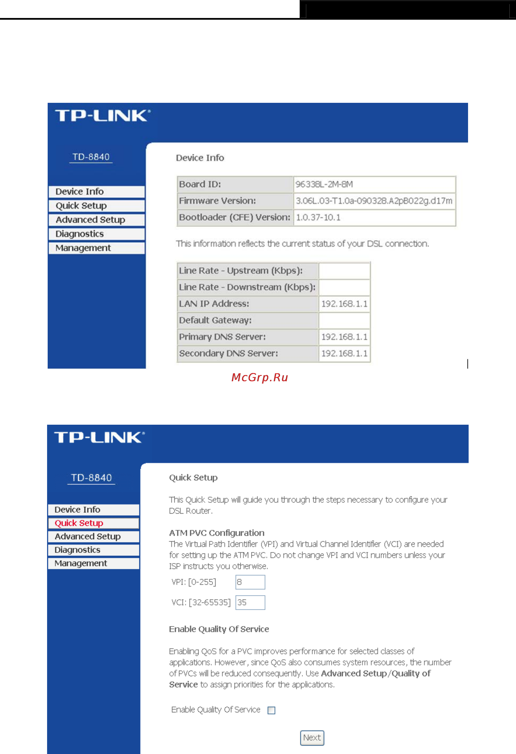 Tp-Link TD-8840 [19/63] Quick setup