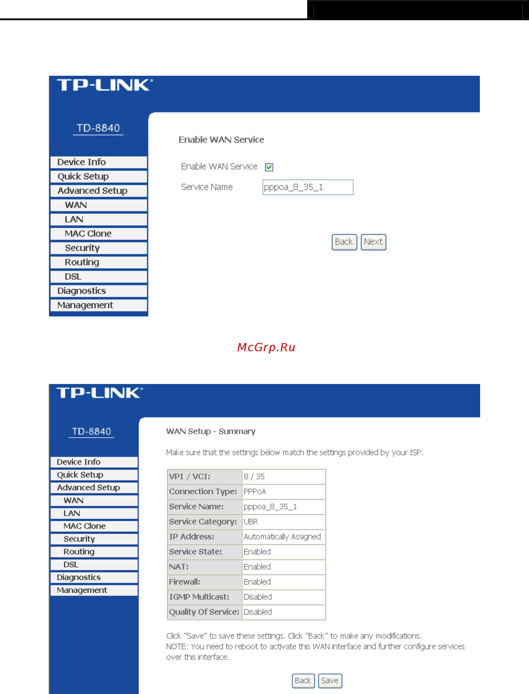 Tp-Link TD-8840 Инструкция по эксплуатации онлайн [31/63] 16797