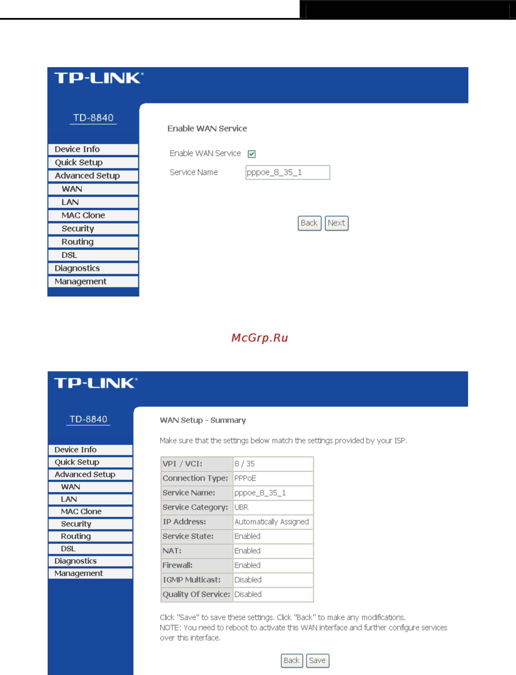 Tp-Link TD-8840 Инструкция по эксплуатации онлайн [33/63] 16797