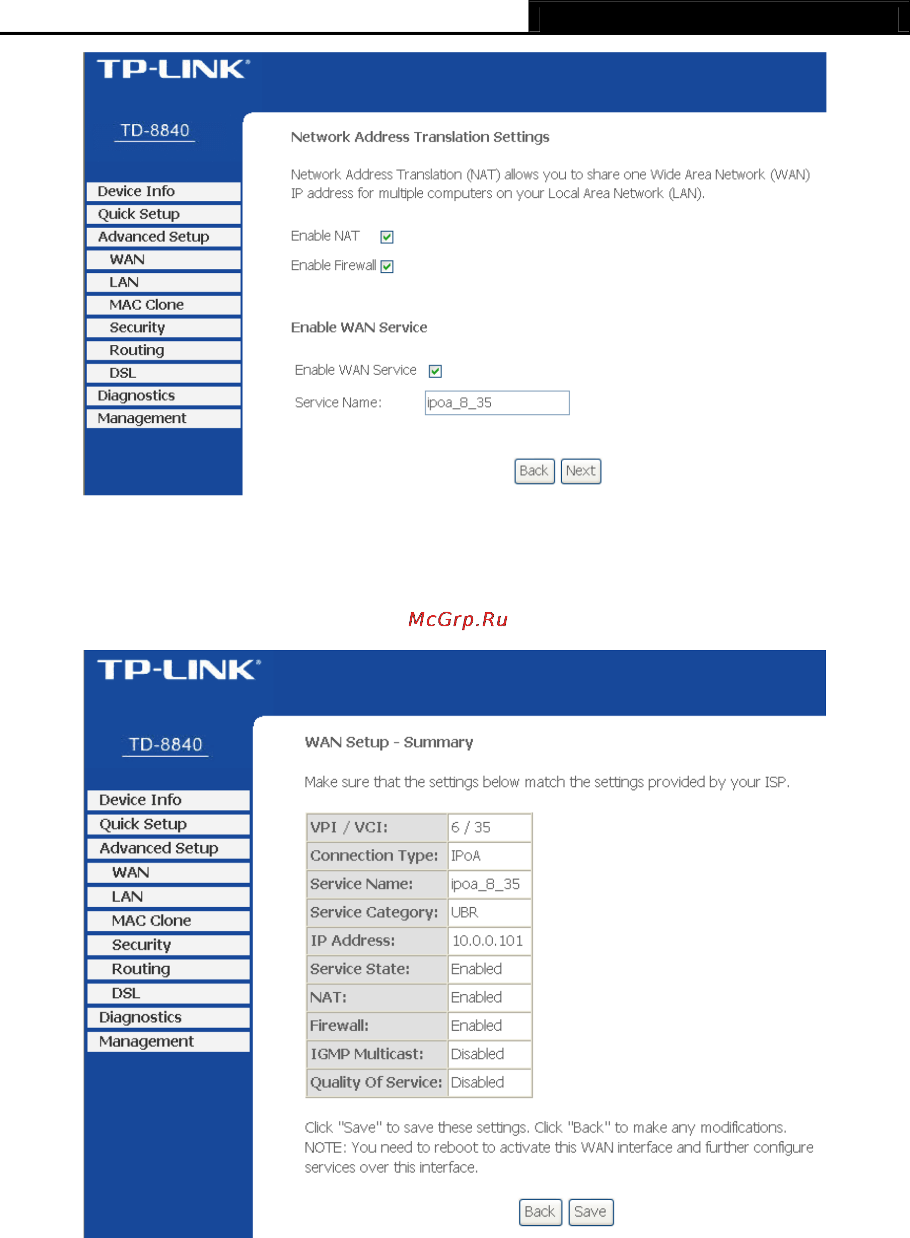 Tp-Link TD-8840 Инструкция по эксплуатации онлайн [37/63] 16797