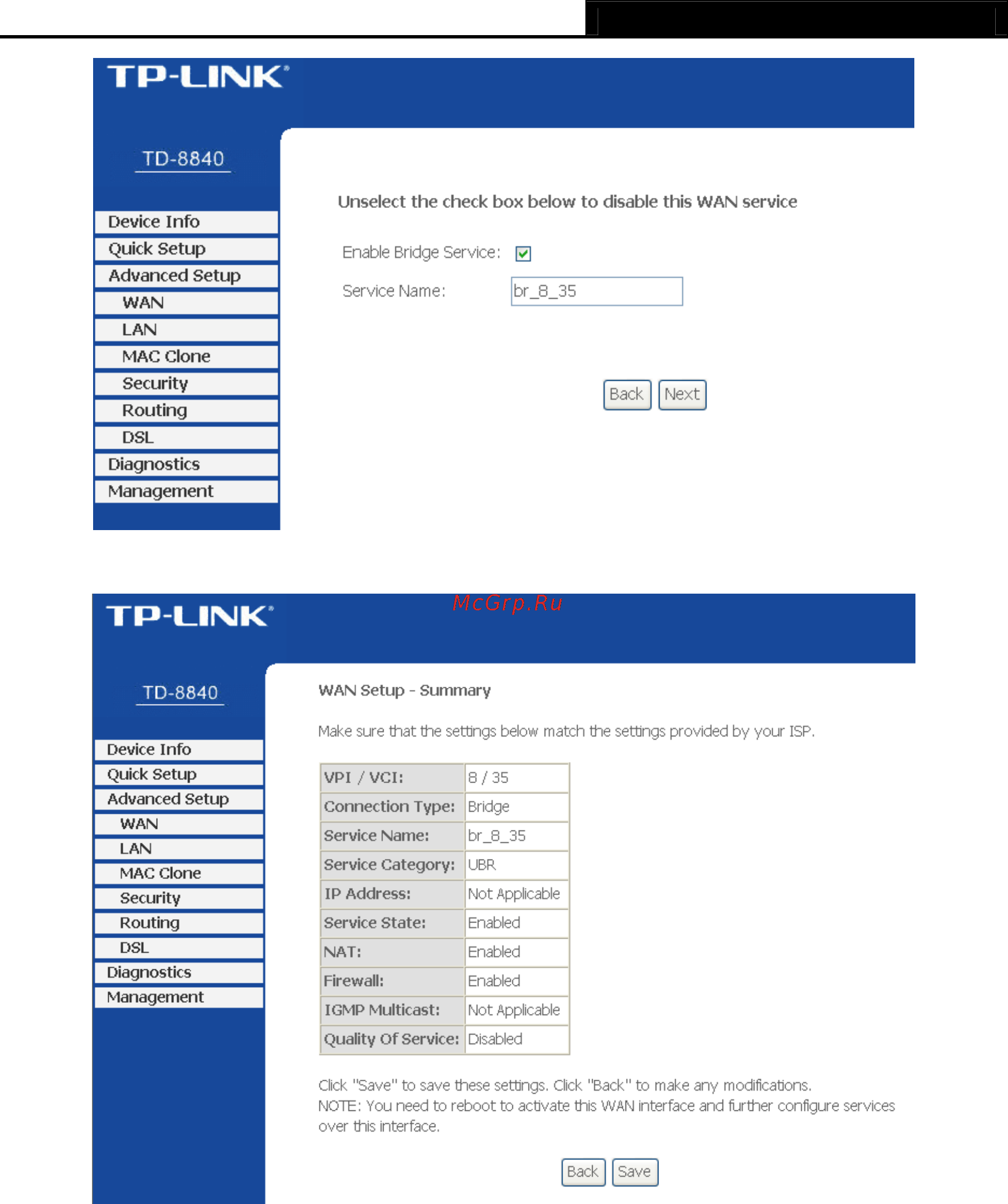 Tp-Link TD-8840 Инструкция по эксплуатации онлайн [38/63] 16797