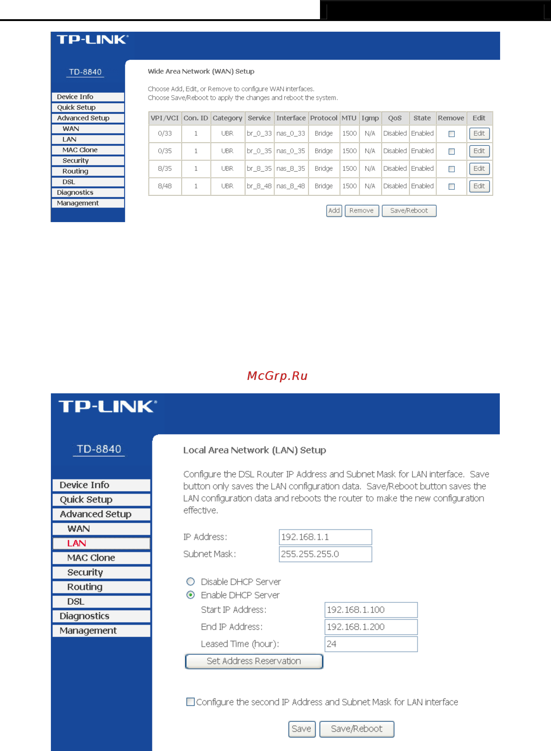 Tp-Link TD-8840 Инструкция по эксплуатации онлайн [39/63] 16797