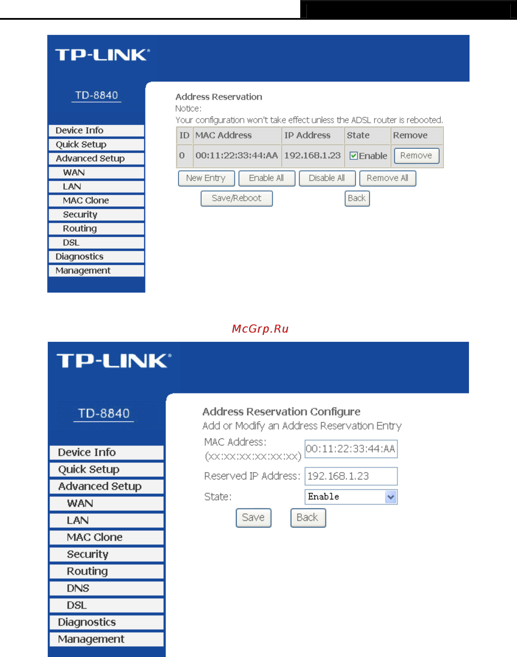 Tp-Link TD-8840 Инструкция по эксплуатации онлайн [41/63] 16797