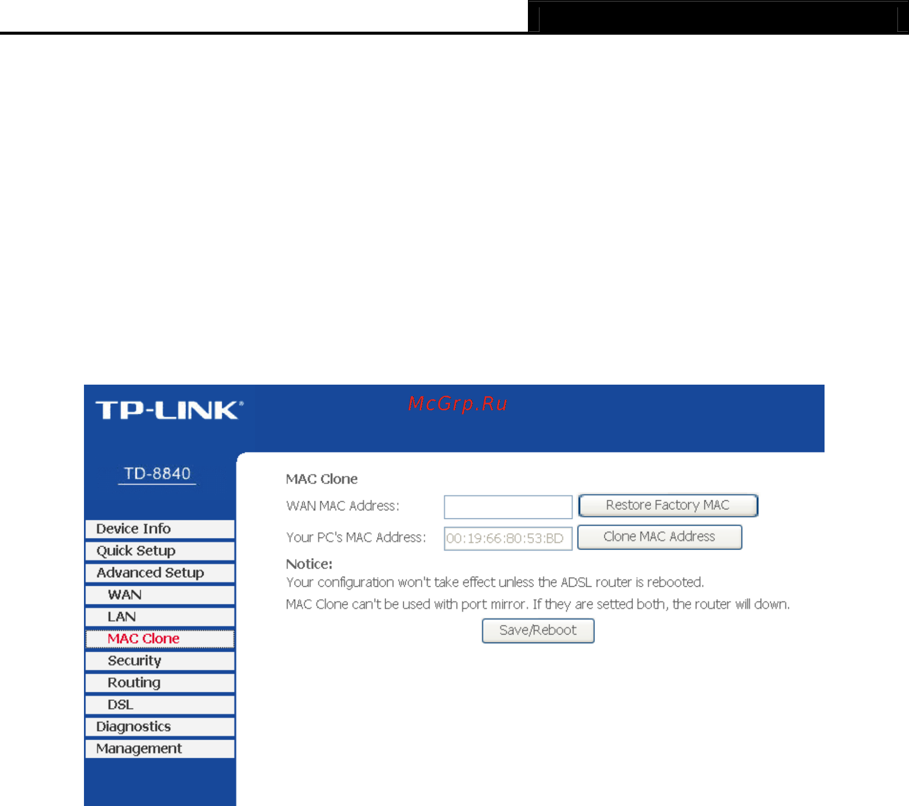 Tp-Link TD-8840 [42/63] Mac clone