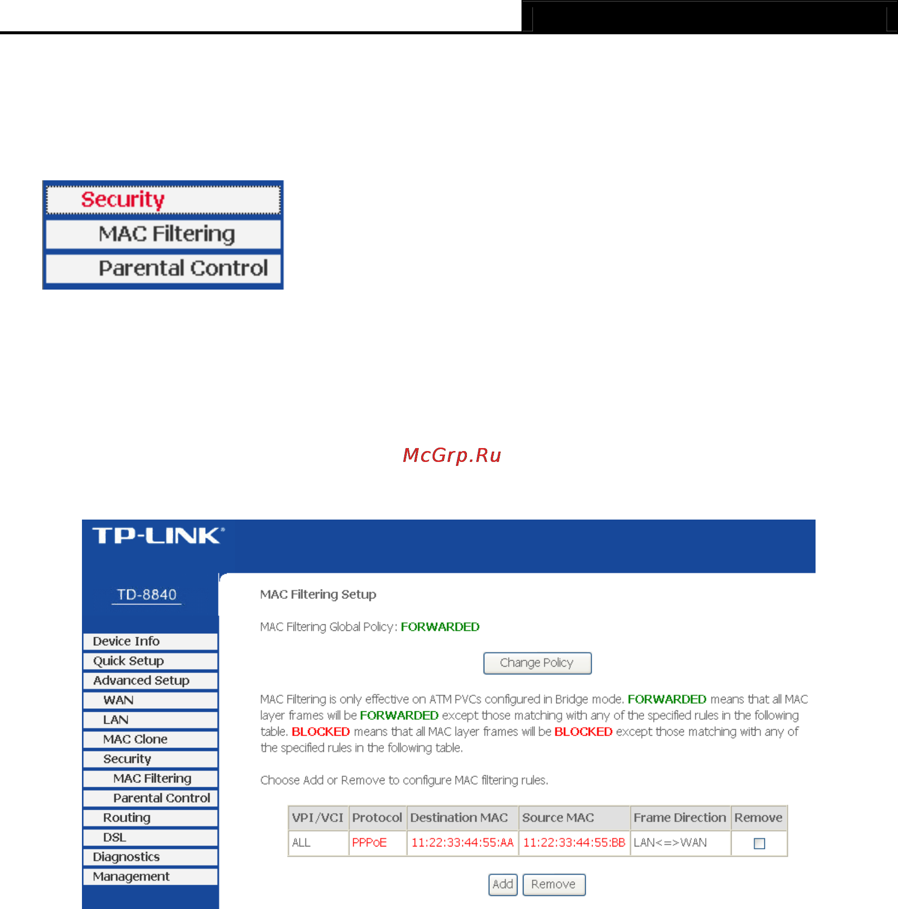 Tp-Link TD-8840 [43/63] Security