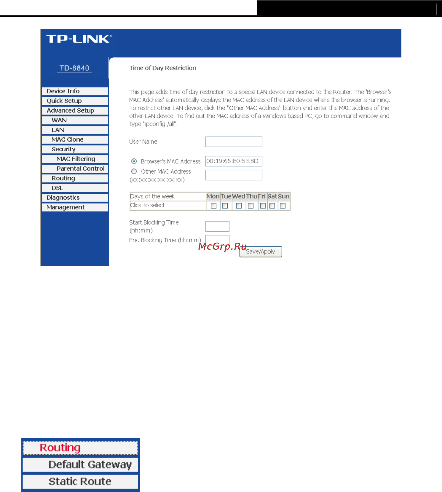 Tp-Link TD-8840 [46/63] Routing