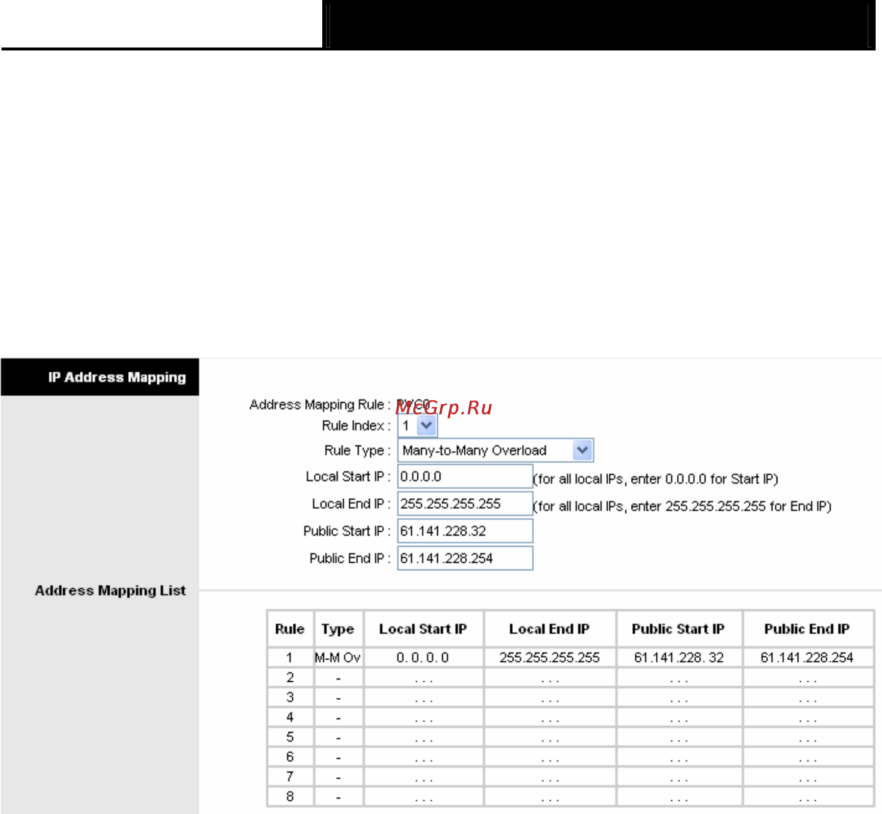 Tp-Link TD-W8101G [39/63] Ip address mapping