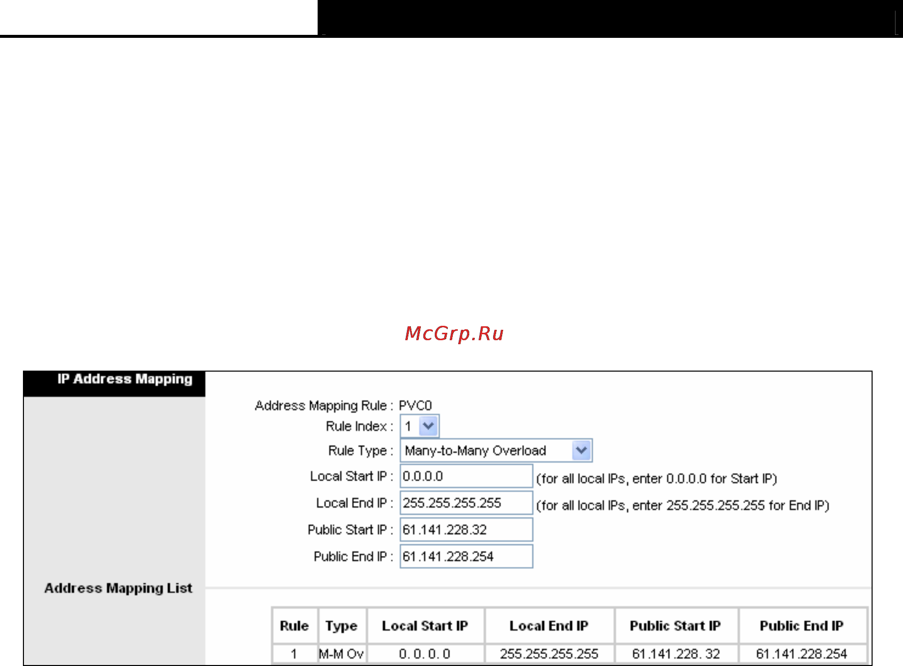 Tp-Link TD-W150KIT [51/79] Ip address mapping