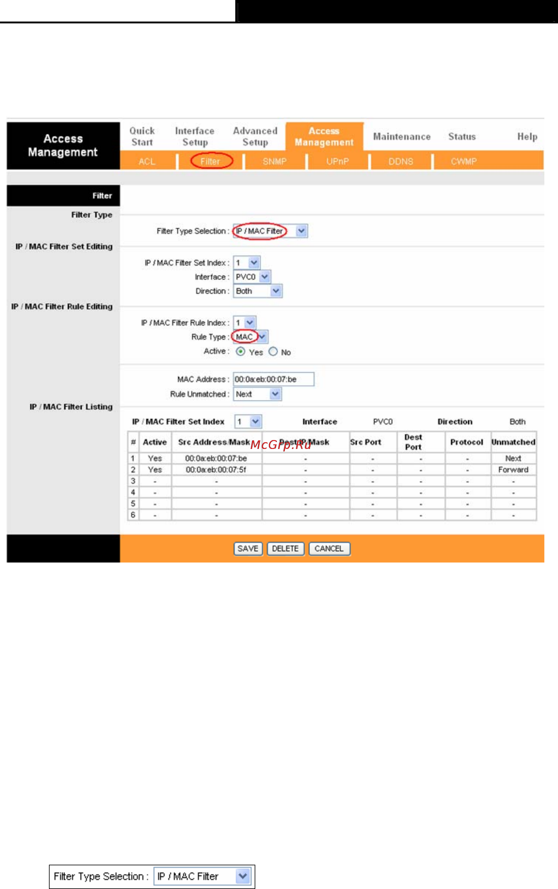 Tp-Link TD-W8901GB [54/67] Mac filter