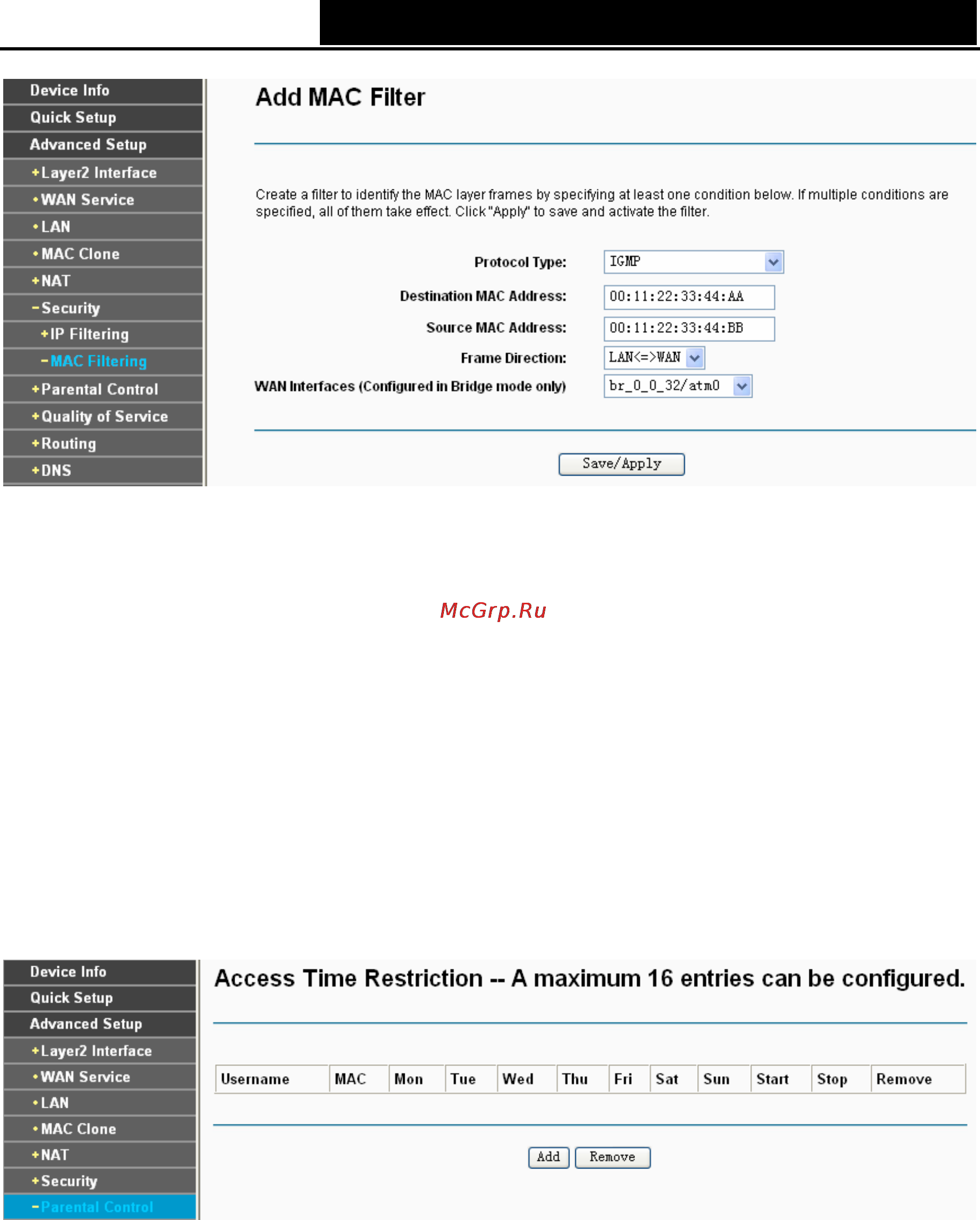 Tp-Link TD-W8960NB [49/110] Time restriction