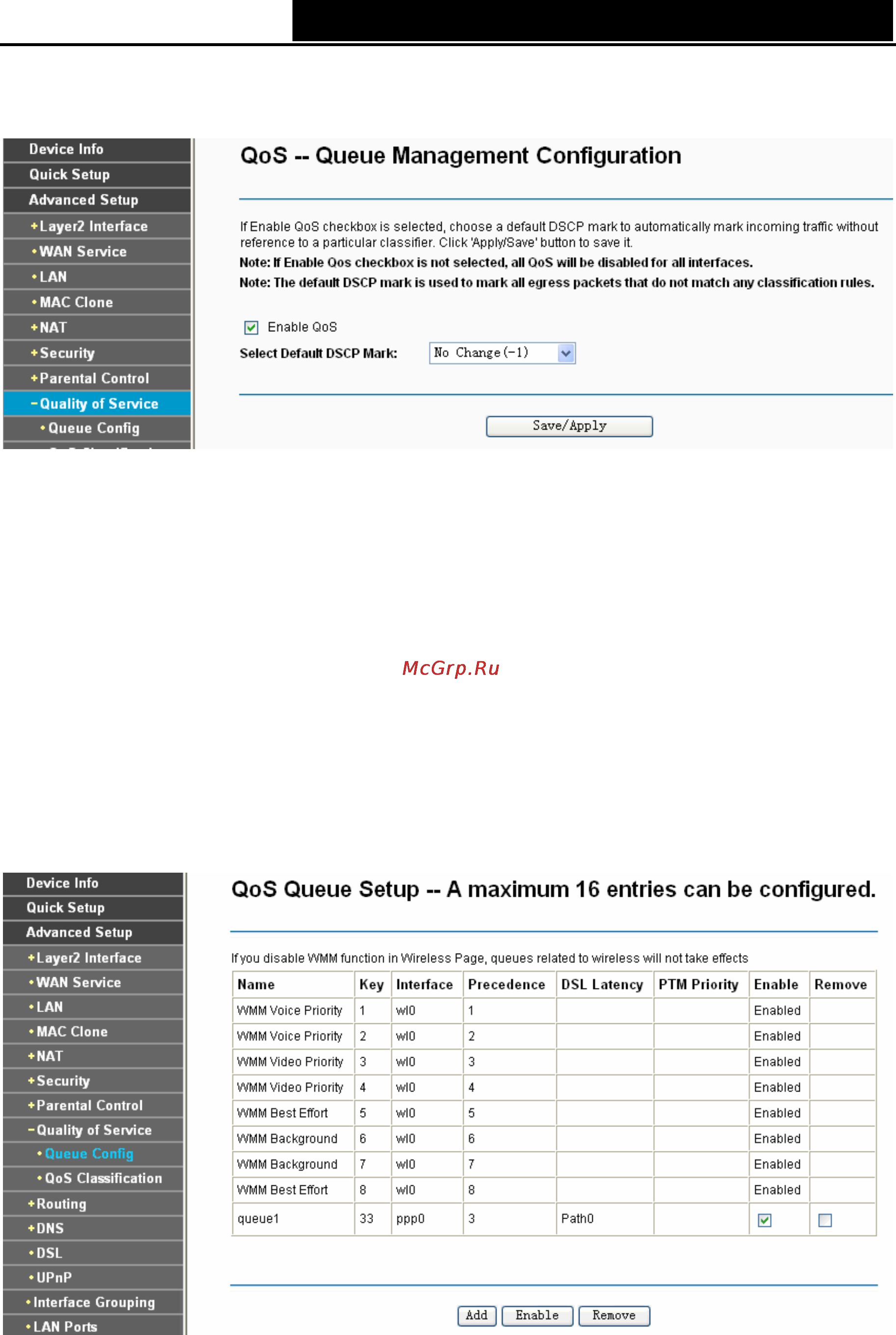 Tp-Link TD-W8960NB [52/110] Queue config