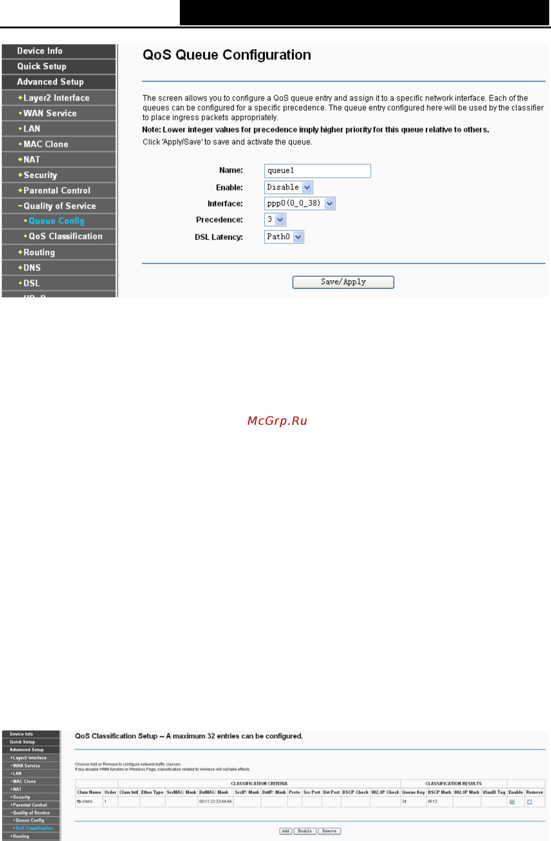 Tp-Link TD-W8960NB [53/110] Qos classification