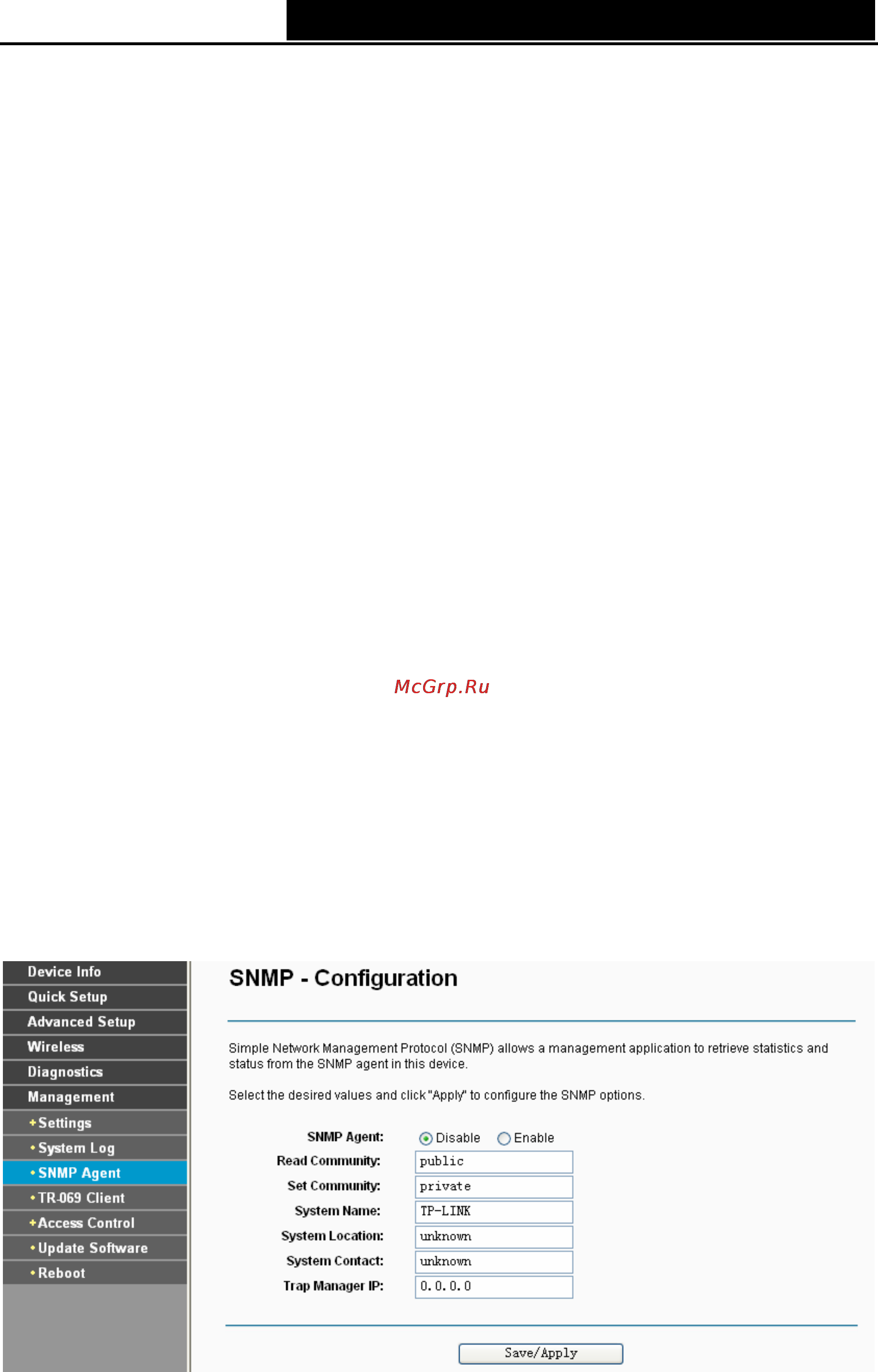 Tp-Link TD-W8960NB [94/110] Snmp agent