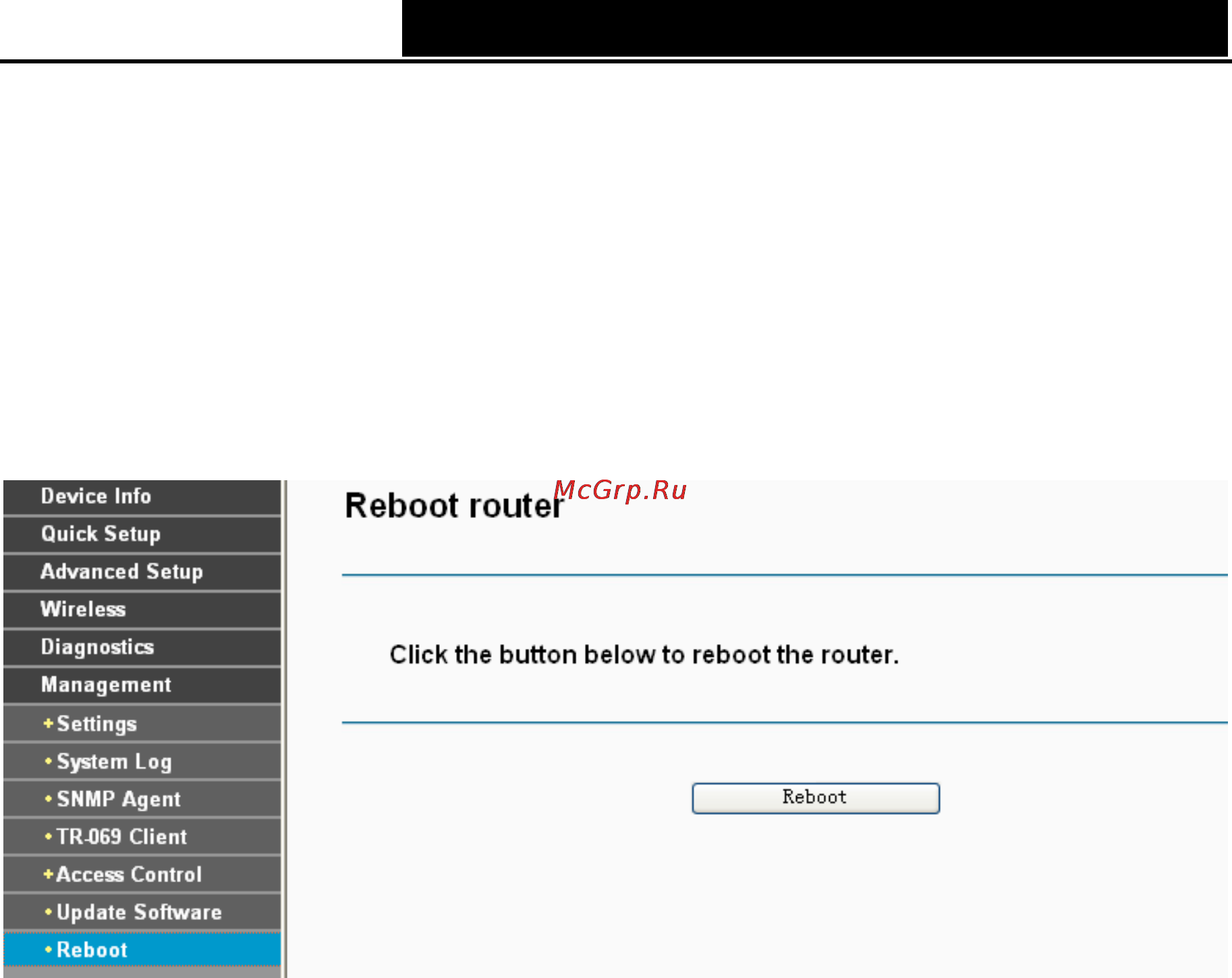 Tp-Link TD-W8960NB [98/110] Reboot