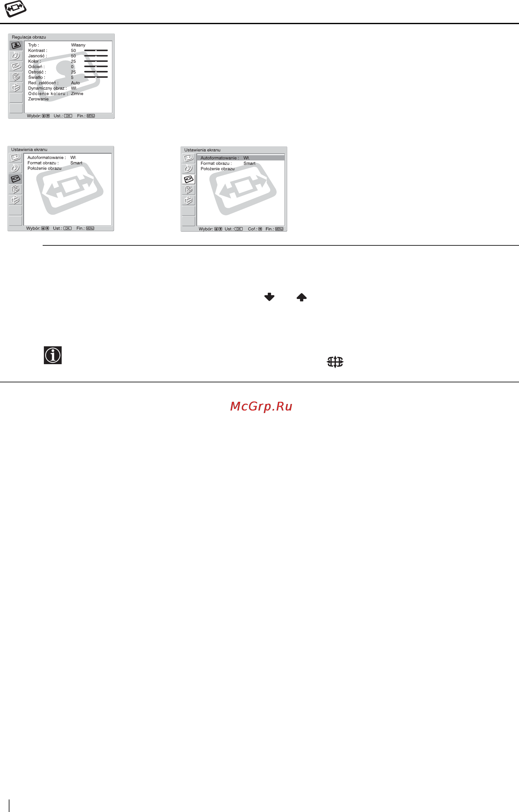 Sony KE-P42M1 [104/132] Ustawienia ekranu